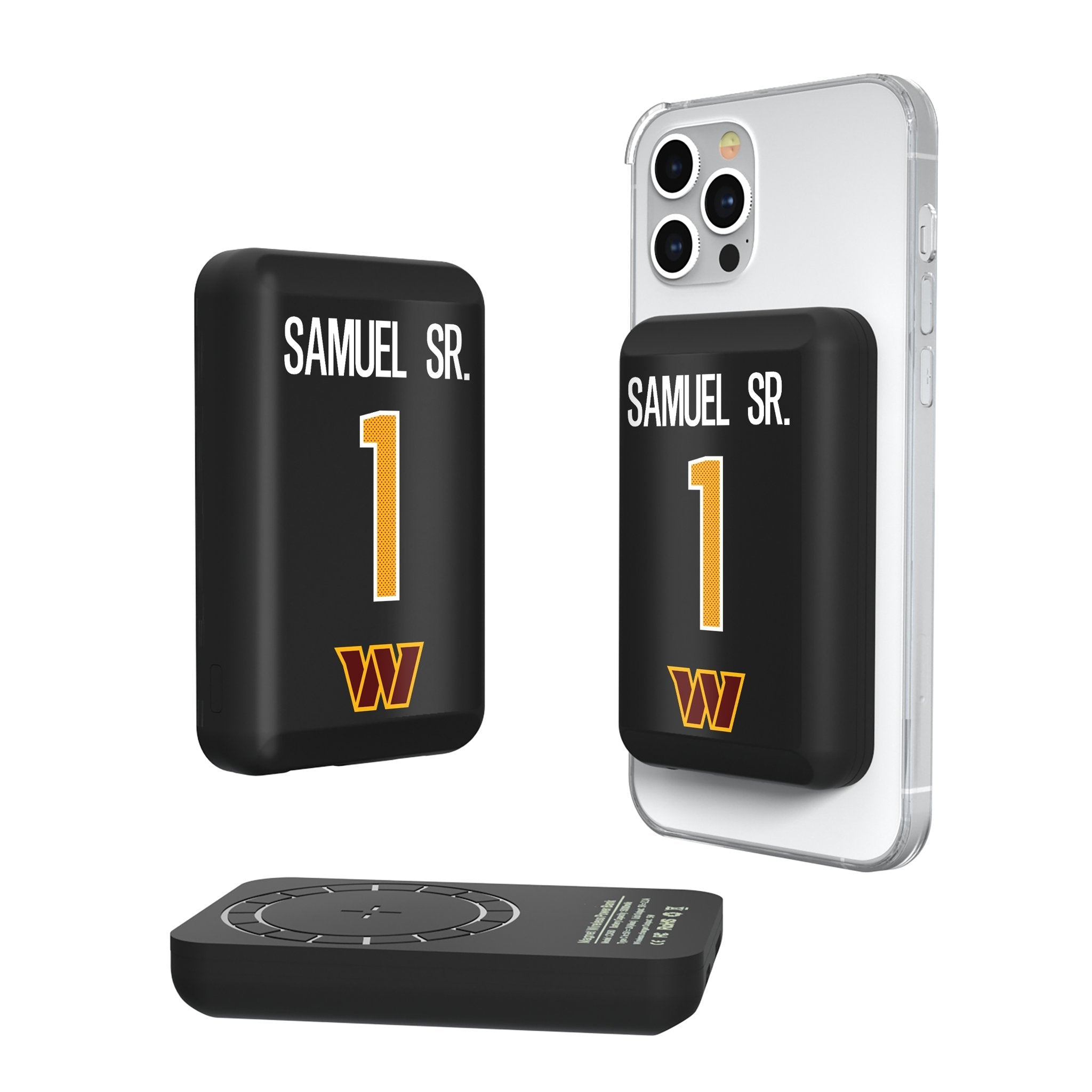 Deebo Samuel Sr. Washington Commanders 1 Game Tactic Wireless Mag Power Bank - Sports Gifts, Sports Memorabilia, Sports Collectibles, Fan Shop