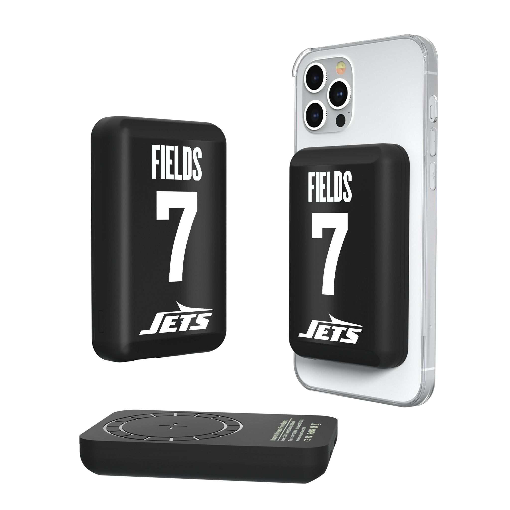 Justin Fields New York Jets 7 Game Tactic Wireless Mag Power Bank - Sports Gifts, Sports Memorabilia, Sports Collectibles, Fan Shop