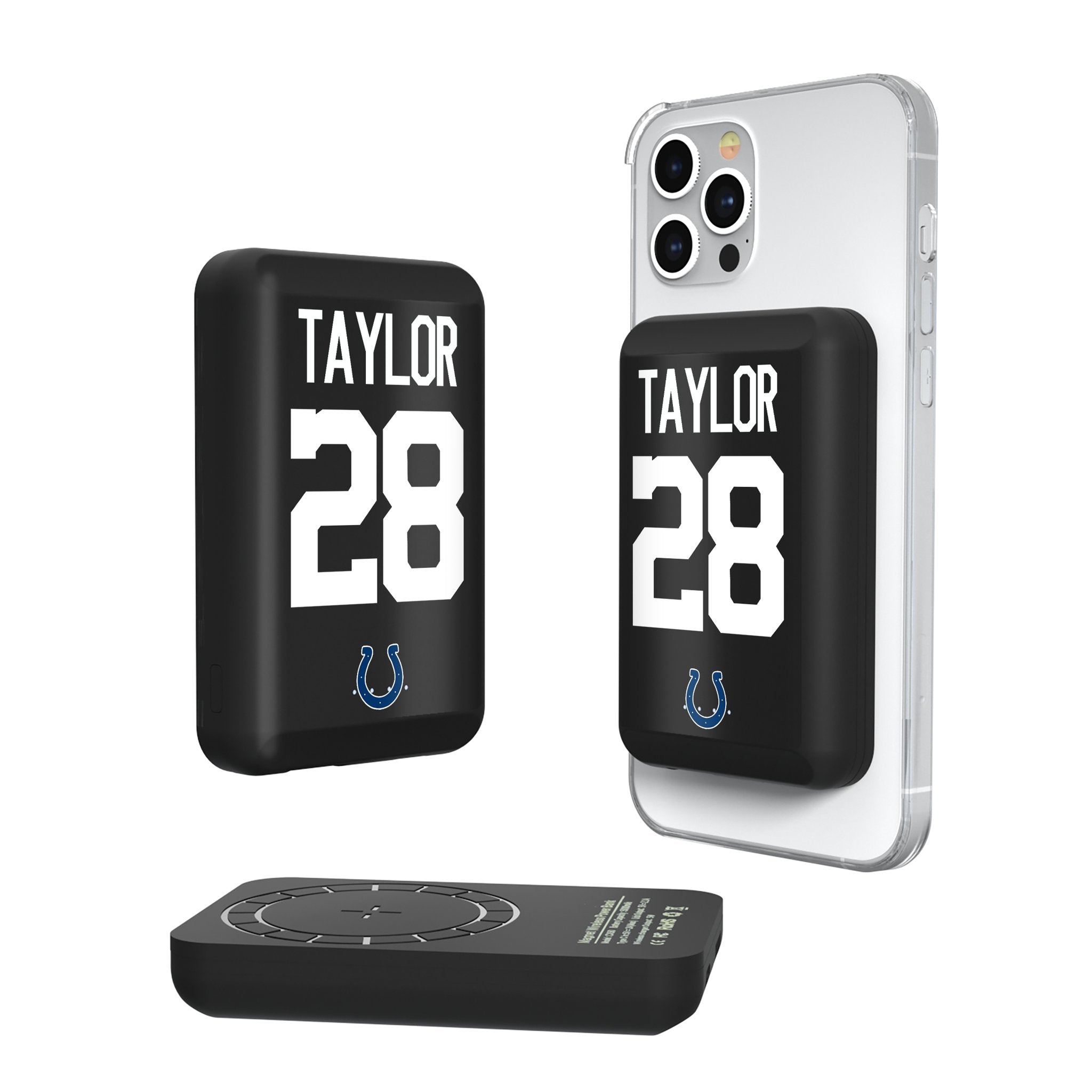 Jonathan Taylor Indianapolis Colts 28 Ready Wireless Mag Power Bank - Sports Gifts, Sports Memorabilia, Sports Collectibles, Fan Shop
