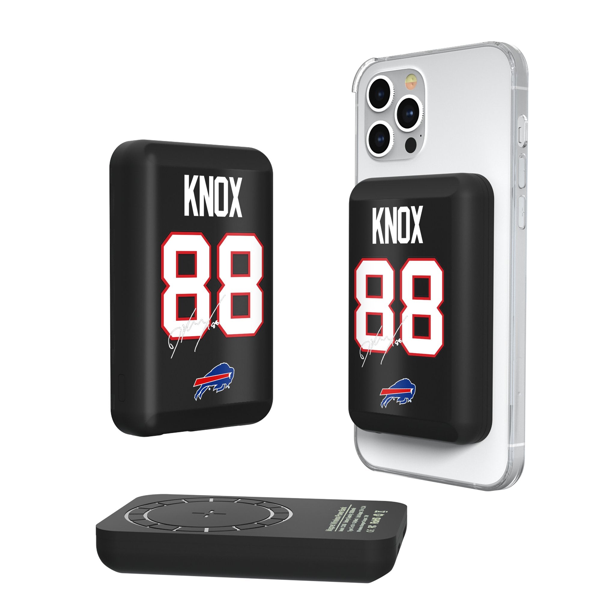 Dawson Knox Buffalo Bills 88 Ready Wireless Mag Power Bank - Sports Gifts, Sports Memorabilia, Sports Collectibles, Fan Shop