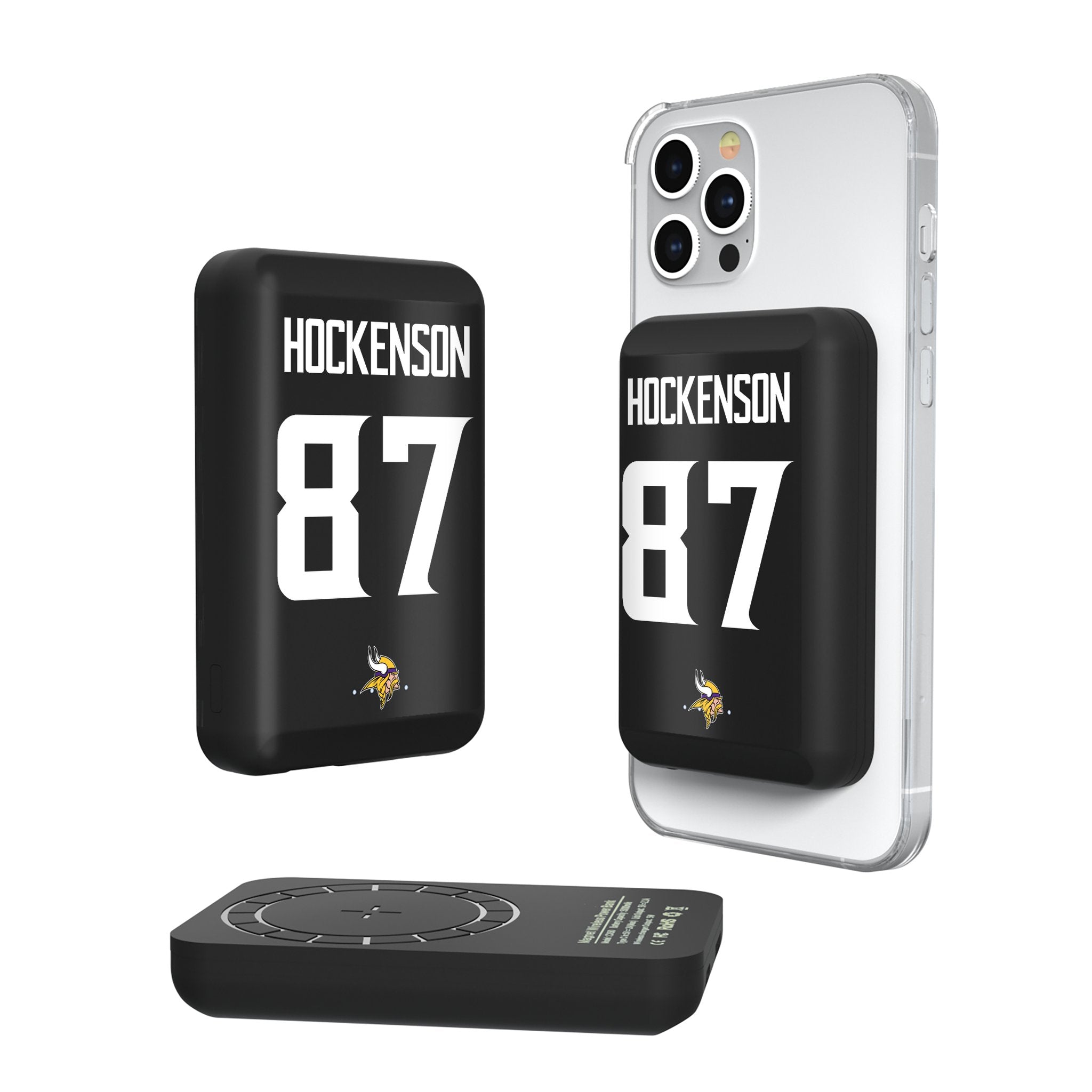 T.J. Hockenson Minnesota Vikings 87 Ready Wireless Mag Power Bank - Sports Gifts, Sports Memorabilia, Sports Collectibles, Fan Shop
