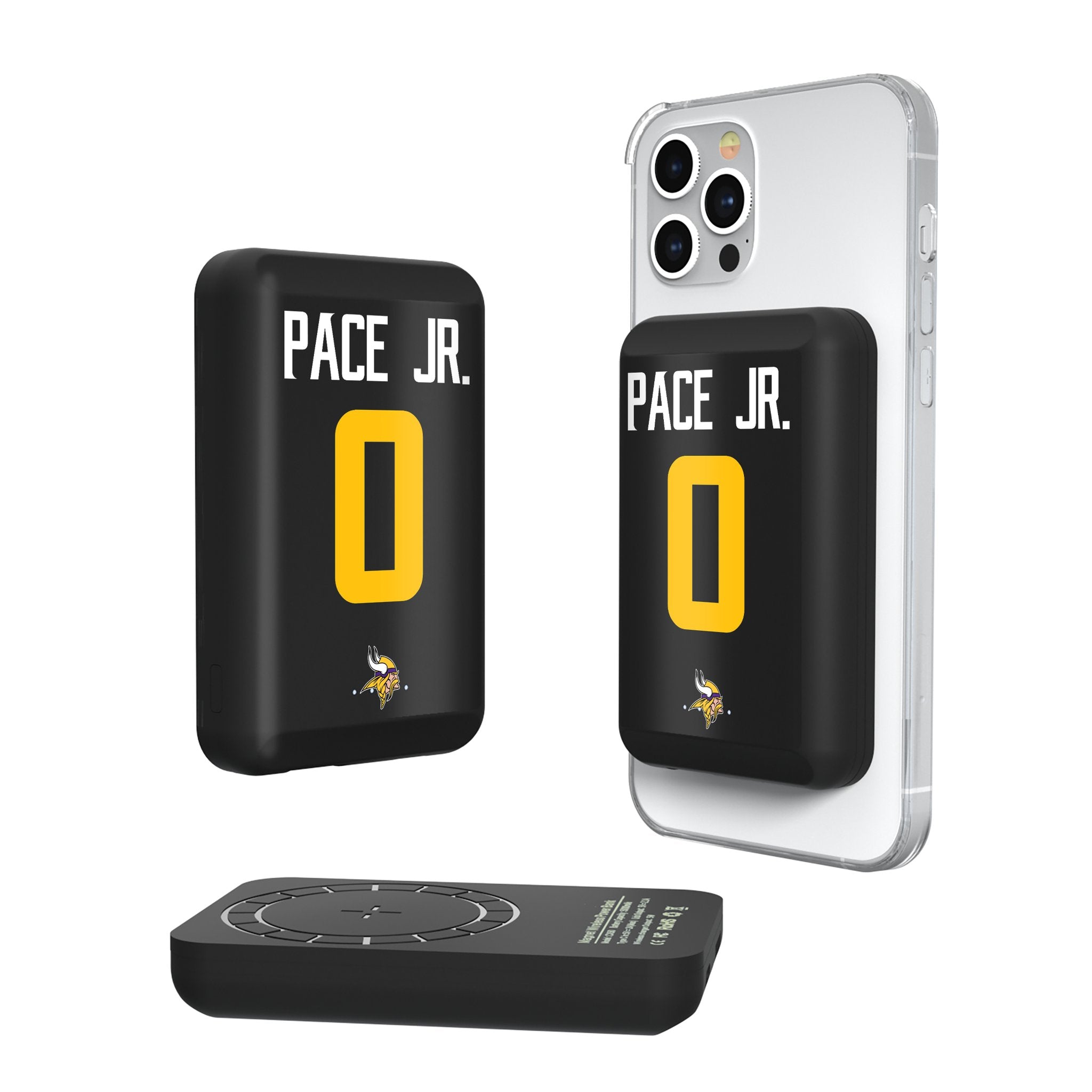 Ivan Pace Jr. Minnesota Vikings 0 Ready Wireless Mag Power Bank - Sports Gifts, Sports Memorabilia, Sports Collectibles, Fan Shop