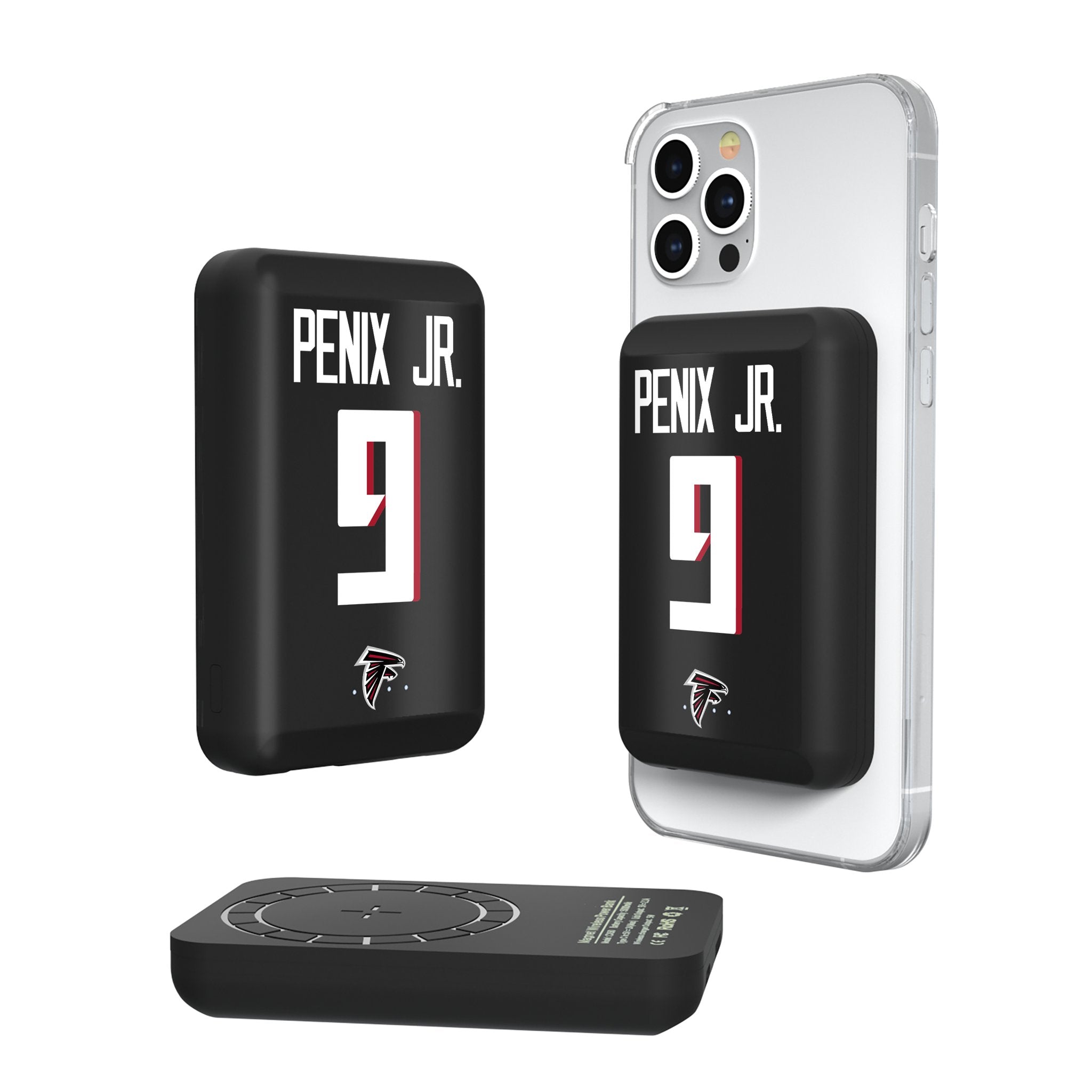 Michael Penix Jr. Atlanta Falcons 9 Game Tactic Wireless Mag Power Bank - Sports Gifts, Sports Memorabilia, Sports Collectibles, Fan Shop