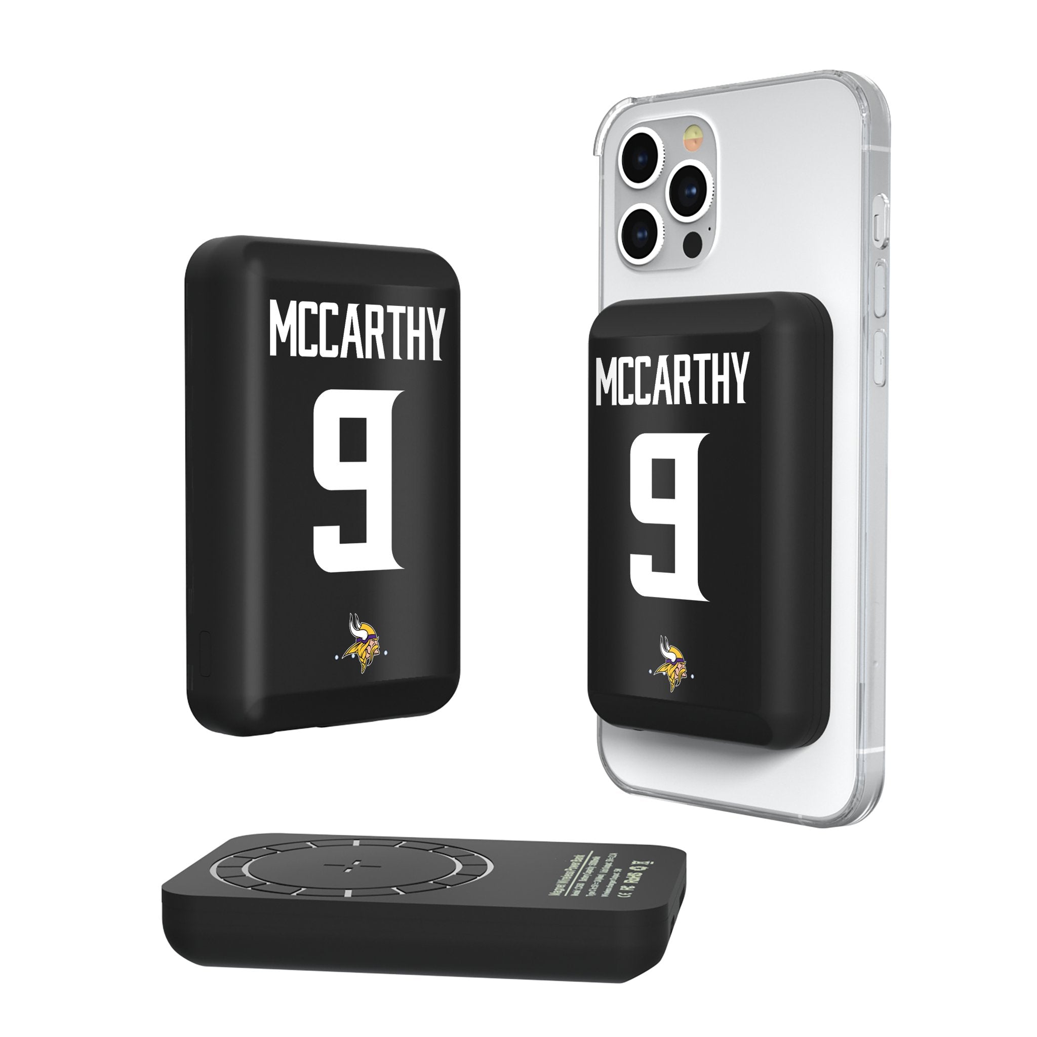 J.J. McCarthy Minnesota Vikings 9 Game Tactic Wireless Mag Power Bank - Sports Gifts, Sports Memorabilia, Sports Collectibles, Fan Shop