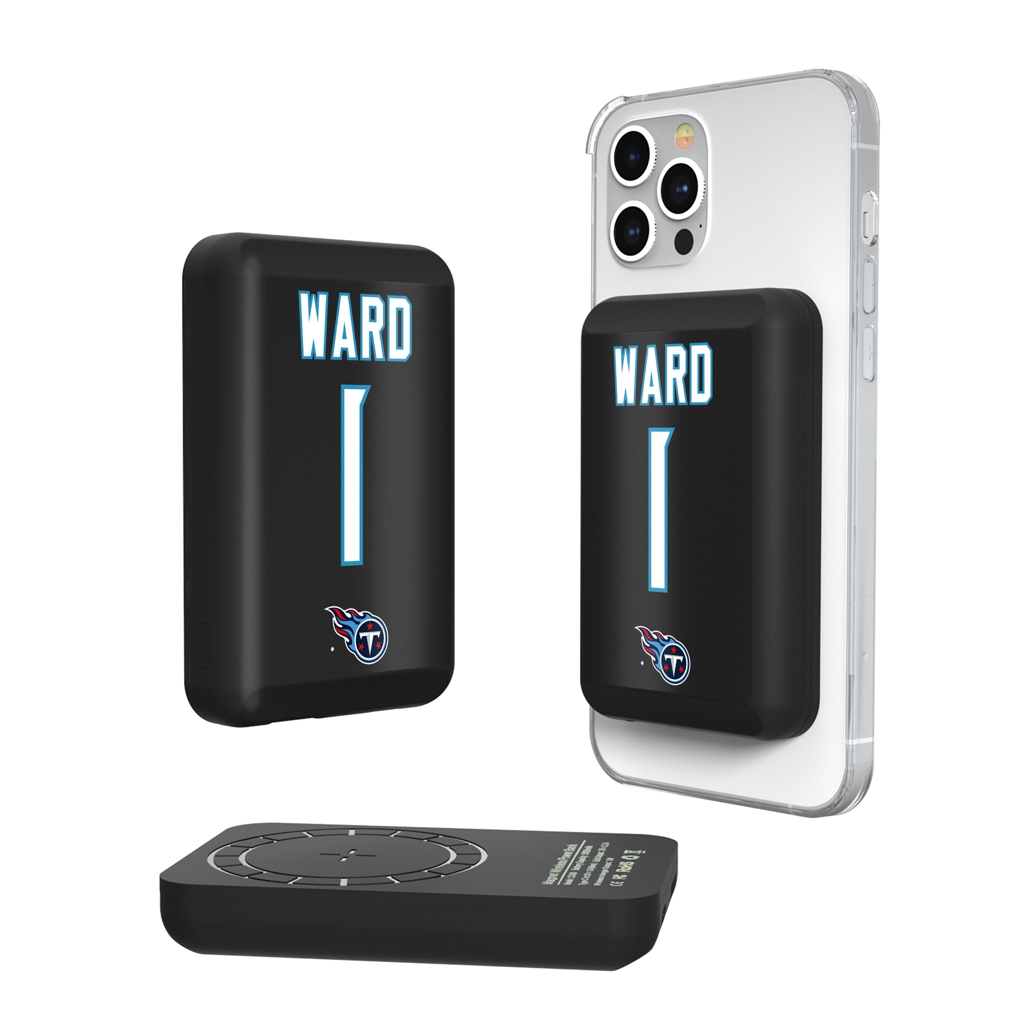 Cameron Ward Tennessee Titans 1 Game Tactic Wireless Mag Power Bank - Sports Gifts, Sports Memorabilia, Sports Collectibles, Fan Shop