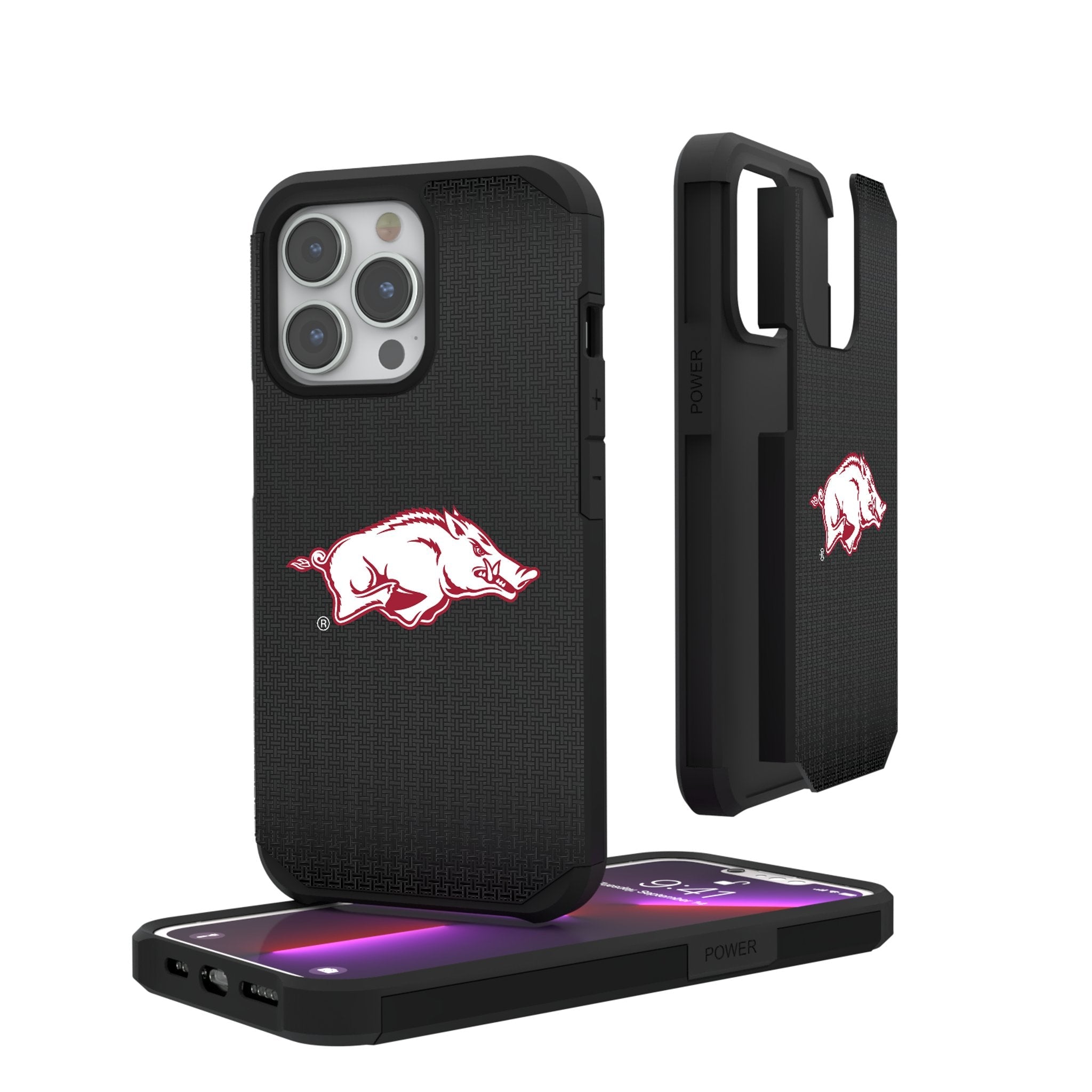 University of Arkansas Fayetteville Razorbacks Linen Rugged Phone Case - Sports Gifts, Sports Memorabilia, Sports Collectibles, Fan Shop