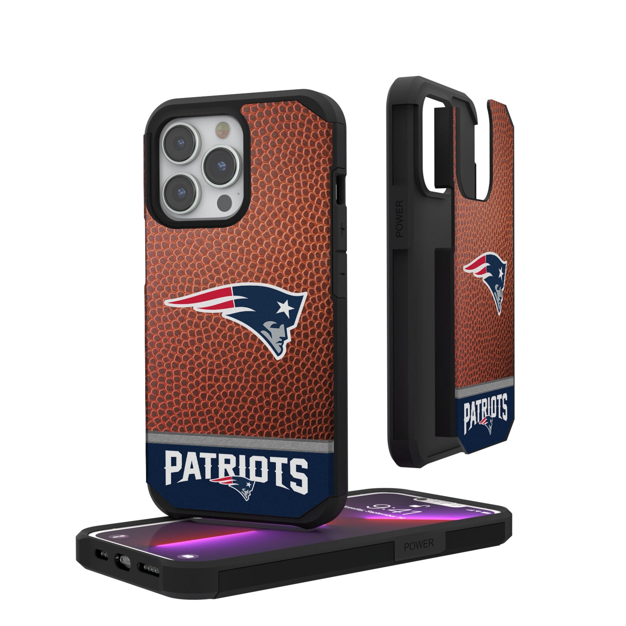New England Patriots Football Wordmark Rugged Phone Case - Sports Gifts, Sports Memorabilia, Sports Collectibles, Fan Shop