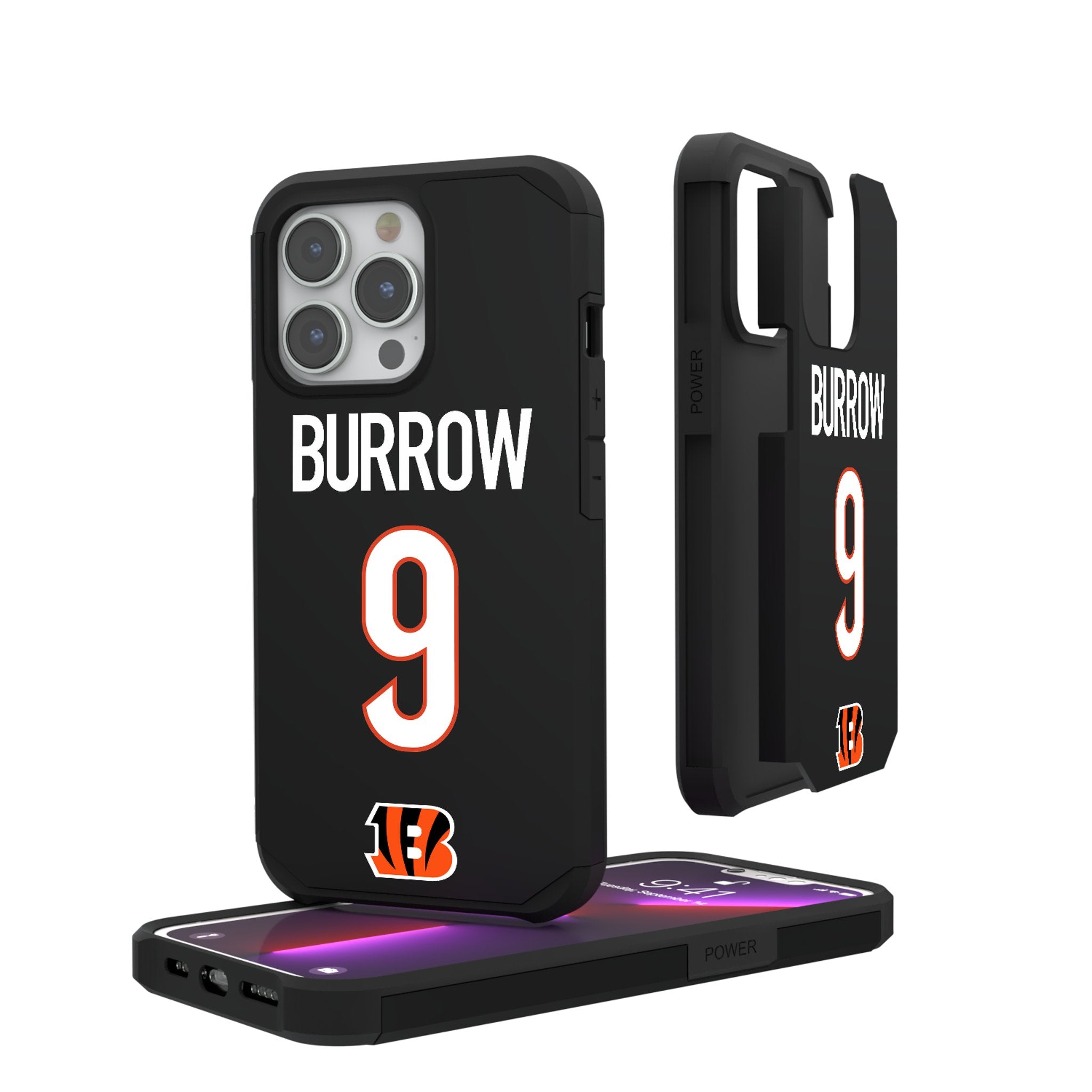Joe Burrow Cincinnati Bengals 9 Ready Rugged Phone Case - Sports Gifts, Sports Memorabilia, Sports Collectibles, Fan Shop