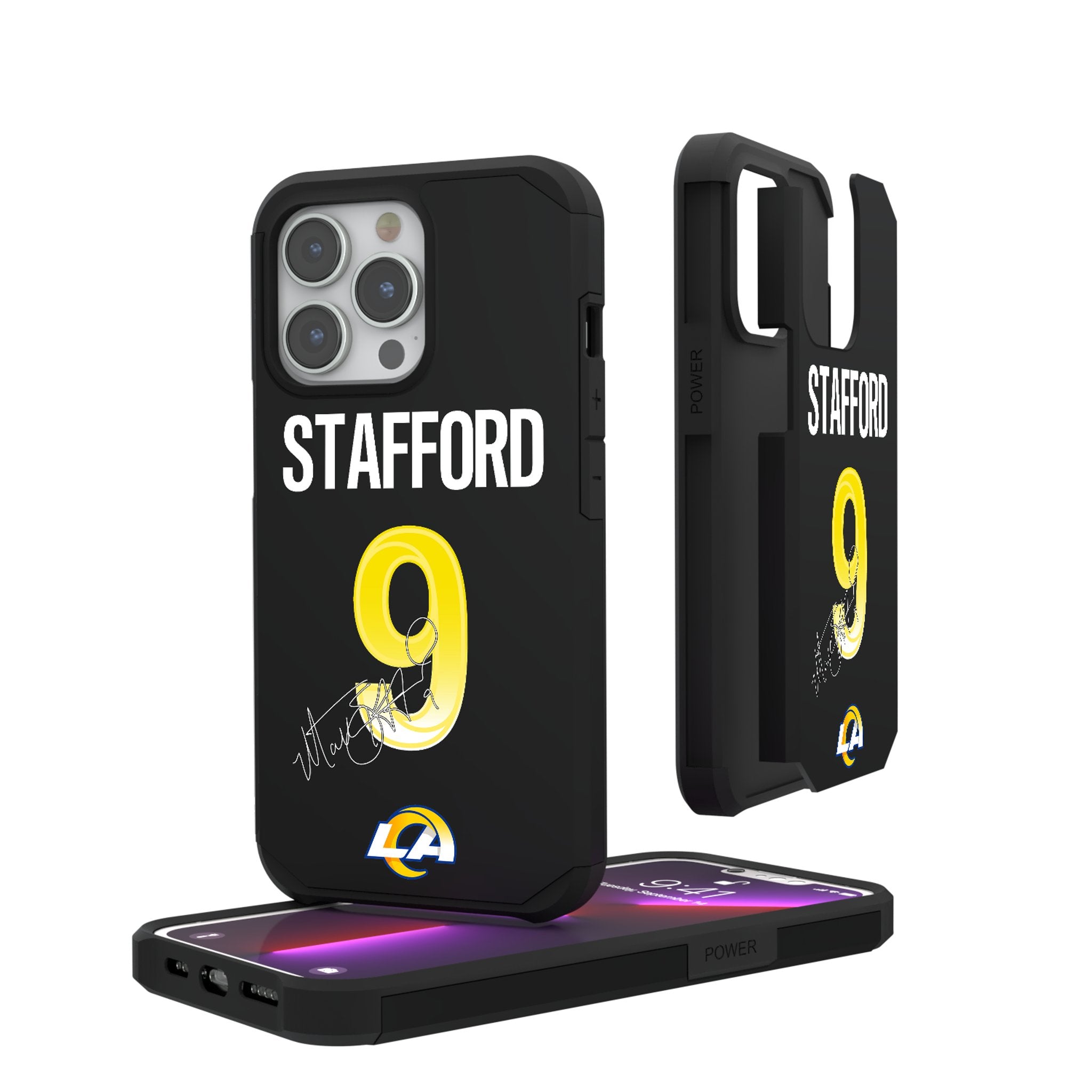 Matthew Stafford Los Angeles Rams 9 Ready Rugged Phone Case - Sports Gifts, Sports Memorabilia, Sports Collectibles, Fan Shop