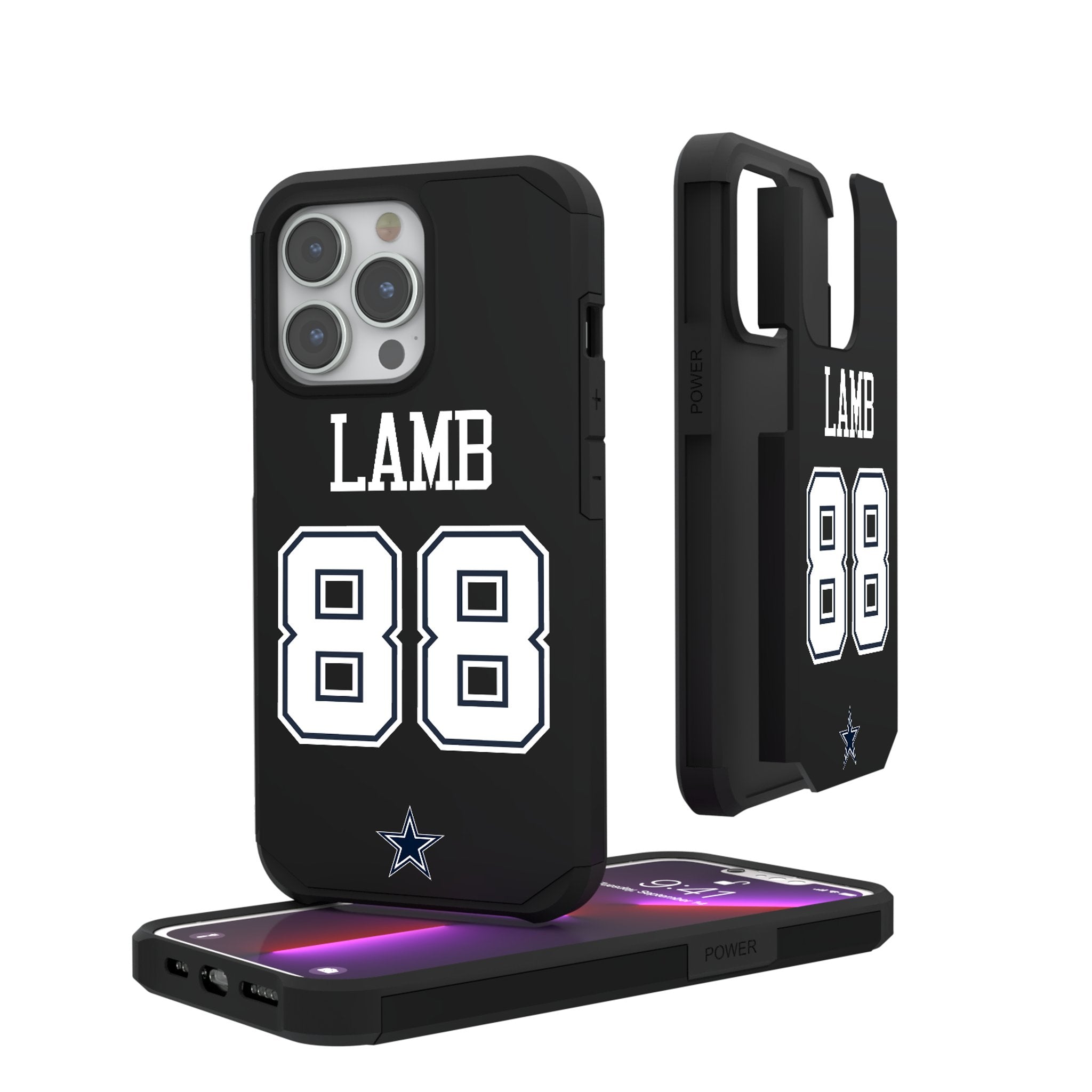 CeeDee Lamb Dallas Cowboys 88 Ready Rugged Phone Case - Sports Gifts, Sports Memorabilia, Sports Collectibles, Fan Shop