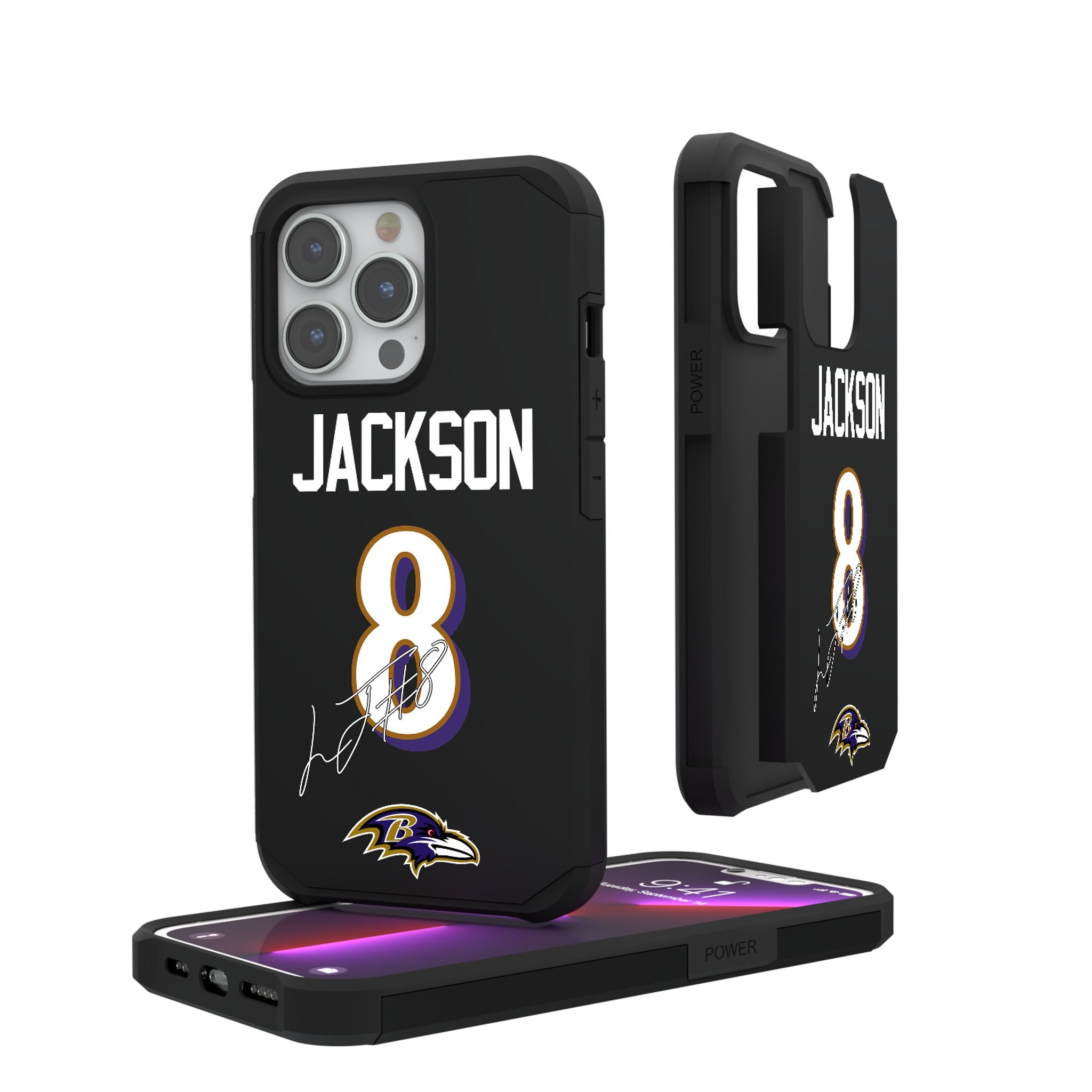 Lamar Jackson Baltimore Ravens 8 Ready Rugged Phone Case - Sports Gifts, Sports Memorabilia, Sports Collectibles, Fan Shop