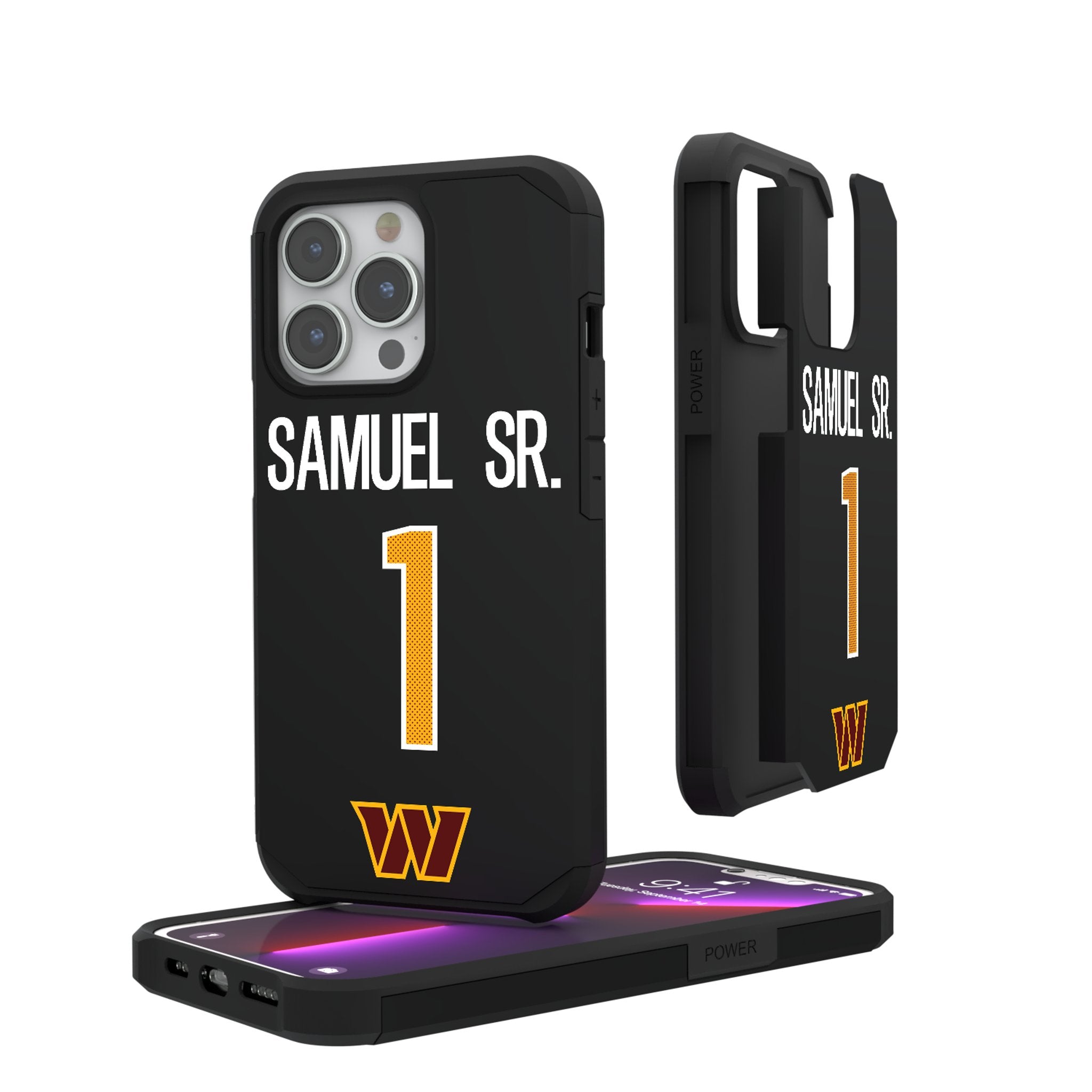 Deebo Samuel Sr. Washington Commanders 1 Game Tactic Rugged Phone Case for Apple iPhone - Sports Gifts, Sports Memorabilia, Sports Collectibles, Fan Shop