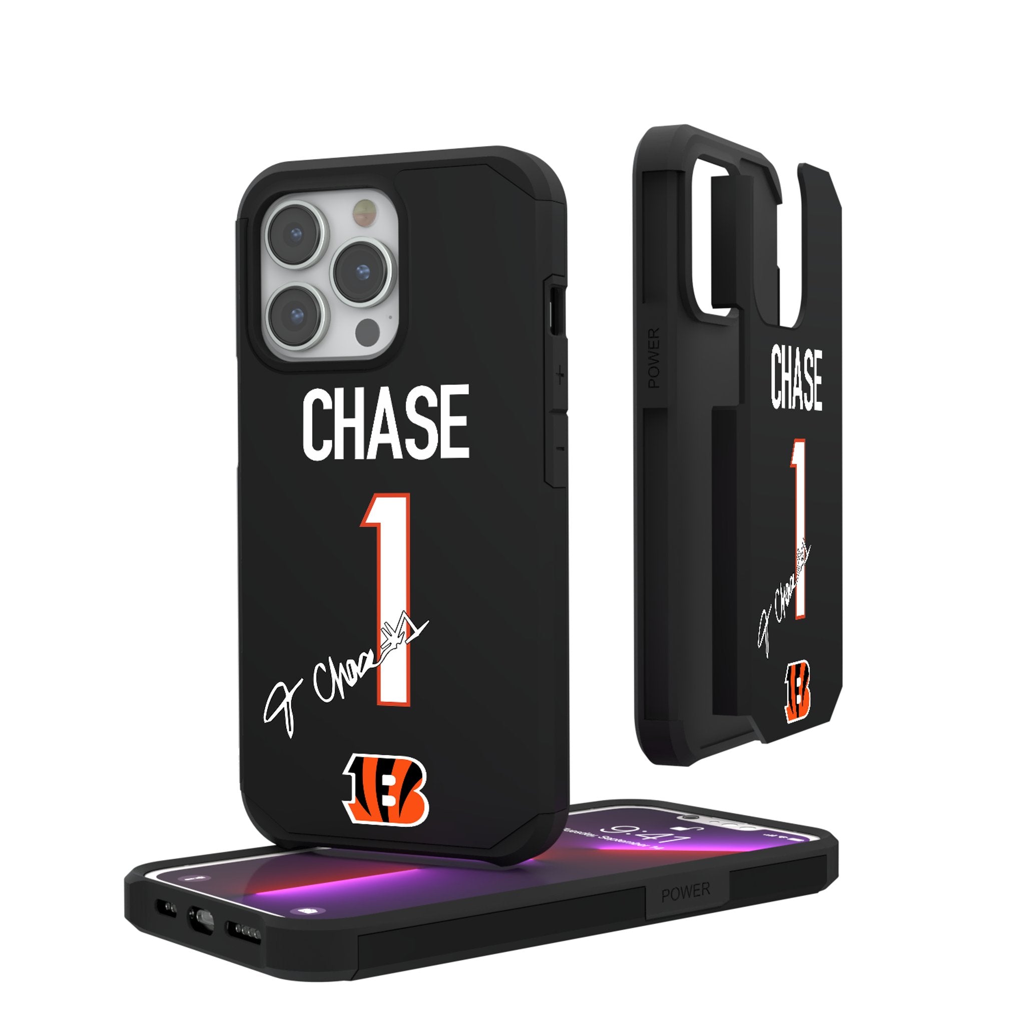Ja'Marr Chase Cincinnati Bengals 1 Ready Rugged Phone Case - Sports Gifts, Sports Memorabilia, Sports Collectibles, Fan Shop