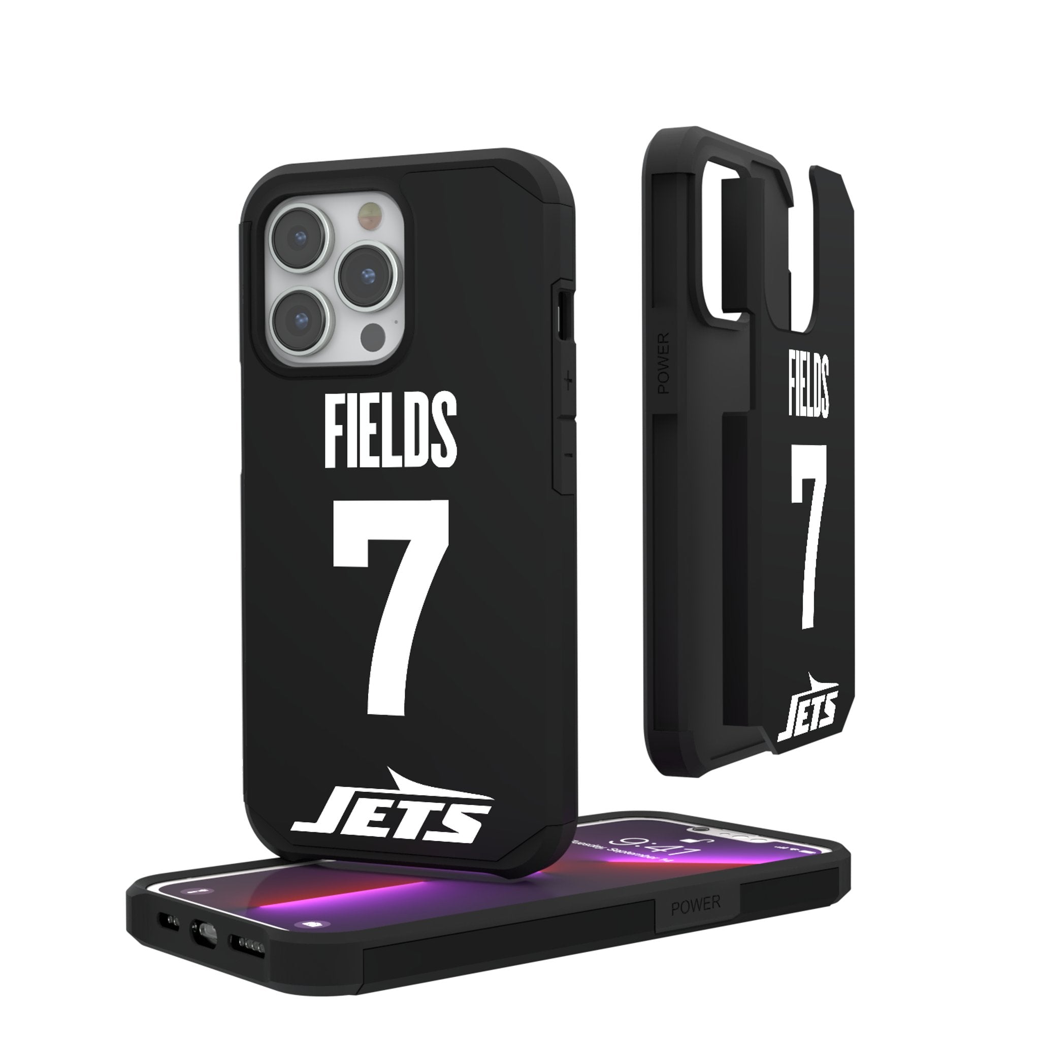 Justin Fields New York Jets 7 Game Tactic Rugged Phone Case for Apple iPhone - Sports Gifts, Sports Memorabilia, Sports Collectibles, Fan Shop