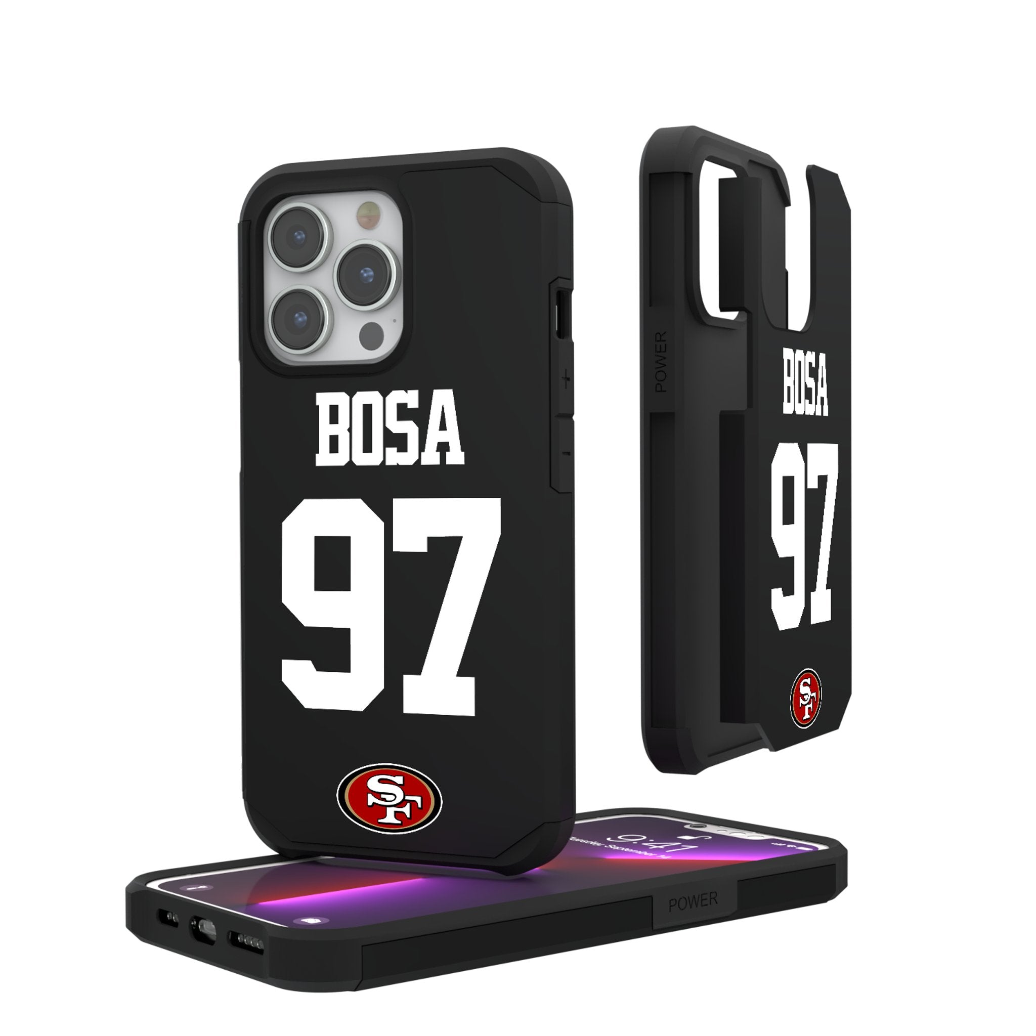 Nick Bosa San Francisco 49ers 97 Ready Rugged Phone Case - Sports Gifts, Sports Memorabilia, Sports Collectibles, Fan Shop