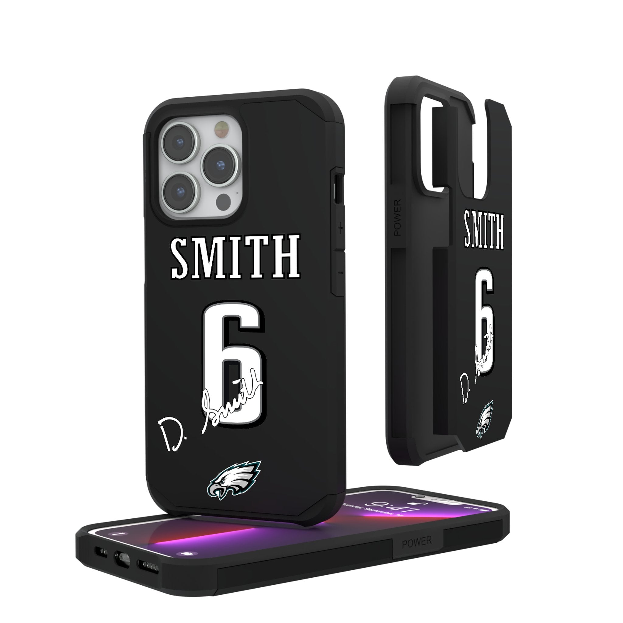 DeVonta Smith Philadelphia Eagles 6 Ready Rugged Phone Case - Sports Gifts, Sports Memorabilia, Sports Collectibles, Fan Shop