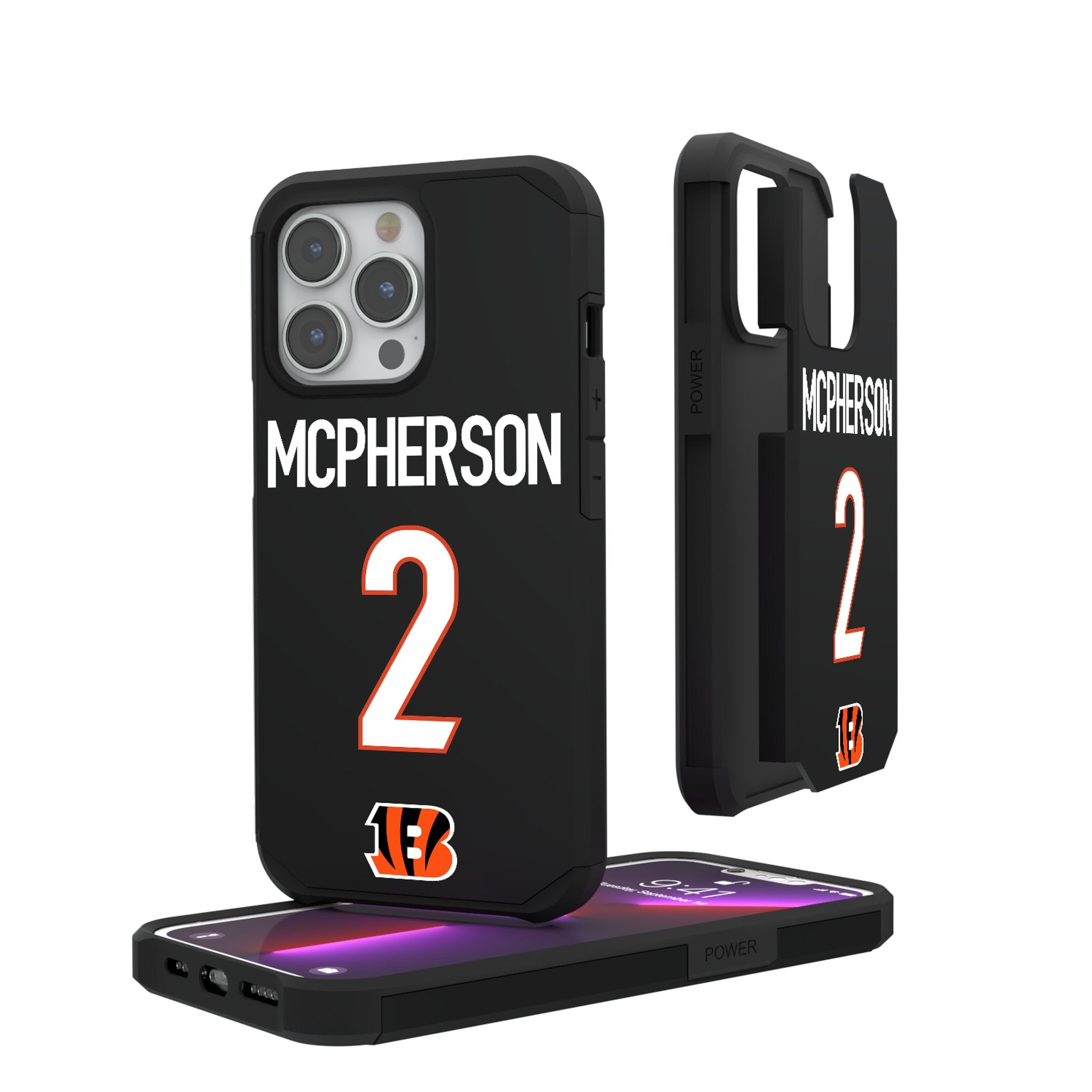 Evan McPherson Cincinnati Bengals 2 Ready Rugged Phone Case - Sports Gifts, Sports Memorabilia, Sports Collectibles, Fan Shop