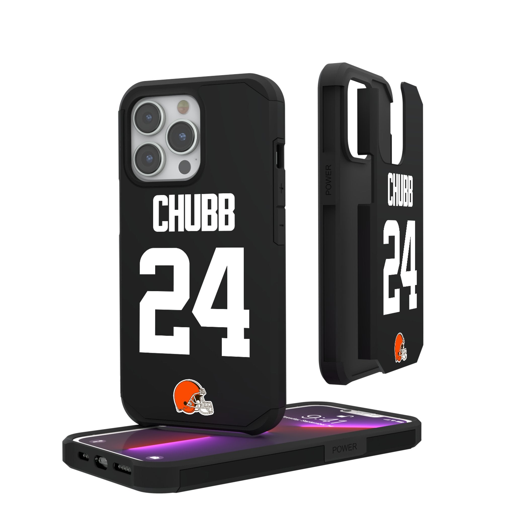 Nick Chubb Cleveland Browns 24 Ready Rugged Phone Case - Sports Gifts, Sports Memorabilia, Sports Collectibles, Fan Shop