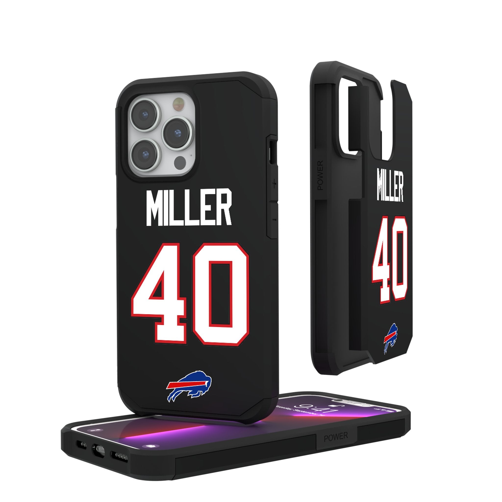 Von Miller Buffalo Bills 40 Ready Rugged Phone Case - Sports Gifts, Sports Memorabilia, Sports Collectibles, Fan Shop