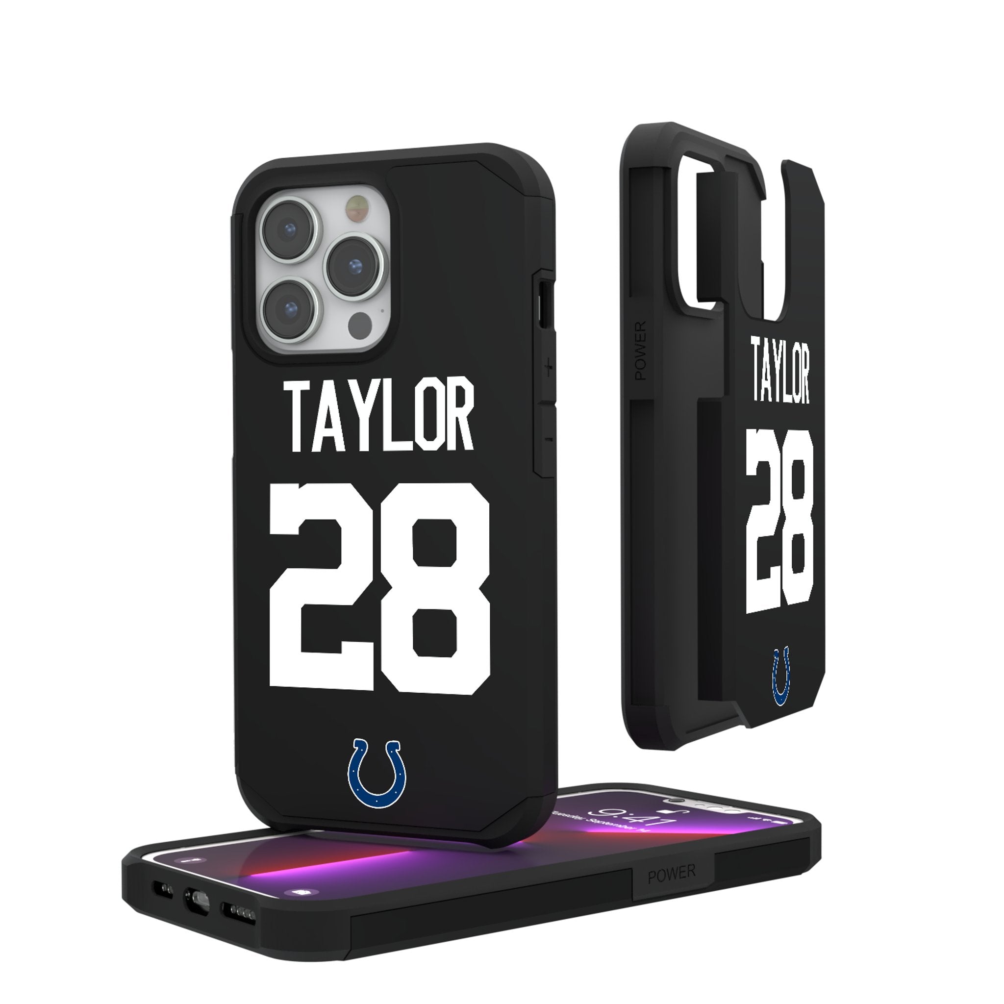 Jonathan Taylor Indianapolis Colts 28 Ready Rugged Phone Case - Sports Gifts, Sports Memorabilia, Sports Collectibles, Fan Shop