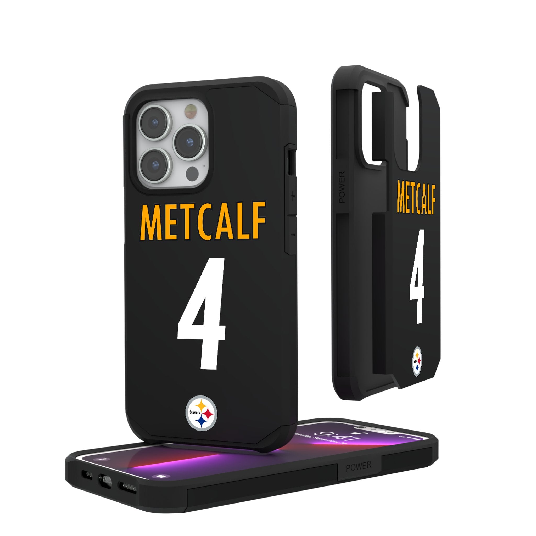DK Metcalf Pittsburgh Steelers 4 Game Tactic Rugged Phone Case for Apple iPhone - Sports Gifts, Sports Memorabilia, Sports Collectibles, Fan Shop