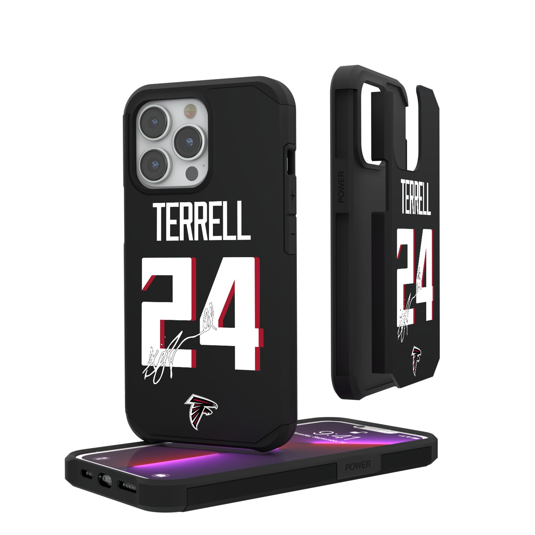 A.J. Terrell Atlanta Falcons 24 Ready Rugged Phone Case - Sports Gifts, Sports Memorabilia, Sports Collectibles, Fan Shop