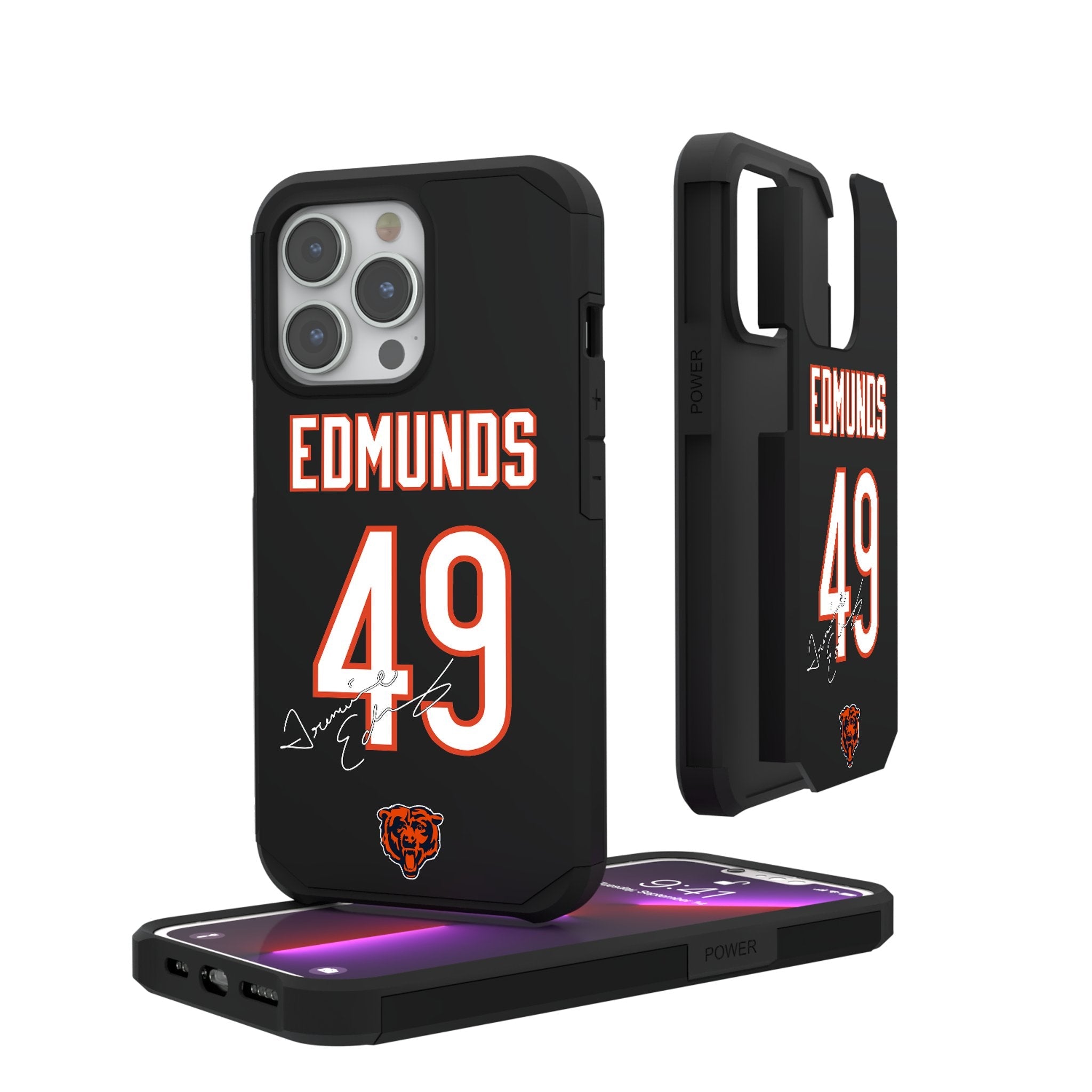 Tremaine Edmunds Chicago Bears 49 Ready Rugged Phone Case - Sports Gifts, Sports Memorabilia, Sports Collectibles, Fan Shop