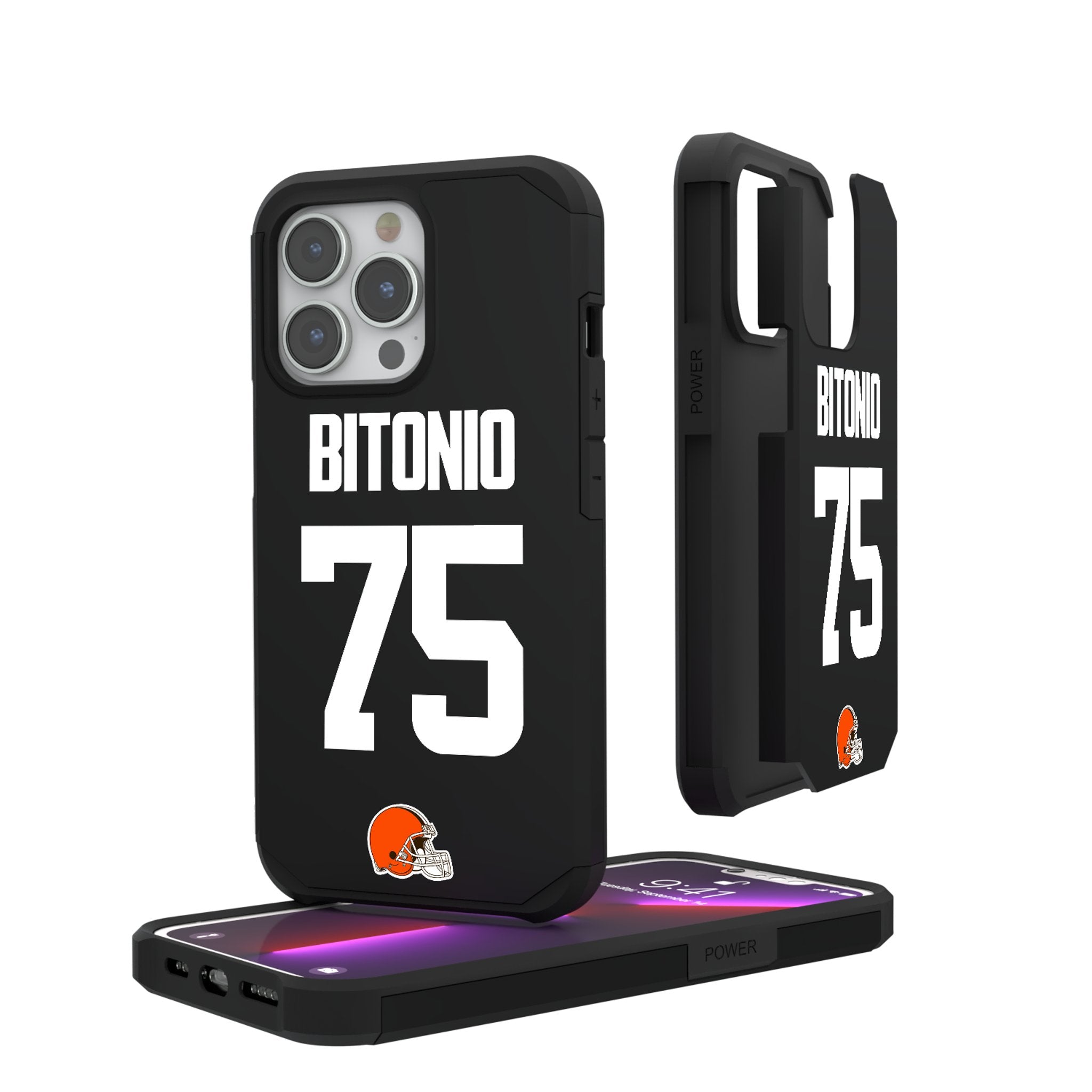 Joel Bitonio Cleveland Browns 75 Ready Rugged Phone Case - Sports Gifts, Sports Memorabilia, Sports Collectibles, Fan Shop