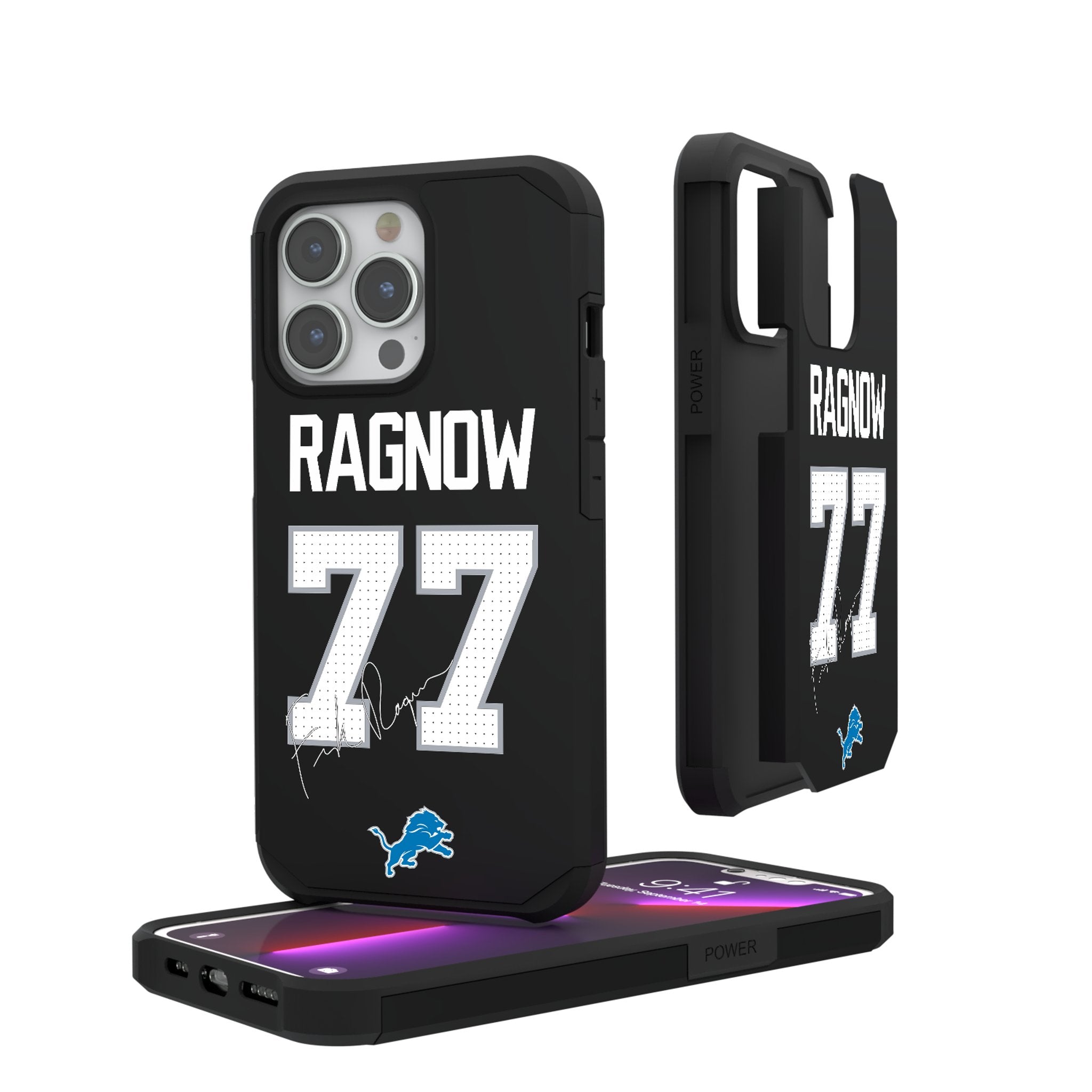Frank Ragnow Detroit Lions 77 Ready Rugged Phone Case - Sports Gifts, Sports Memorabilia, Sports Collectibles, Fan Shop