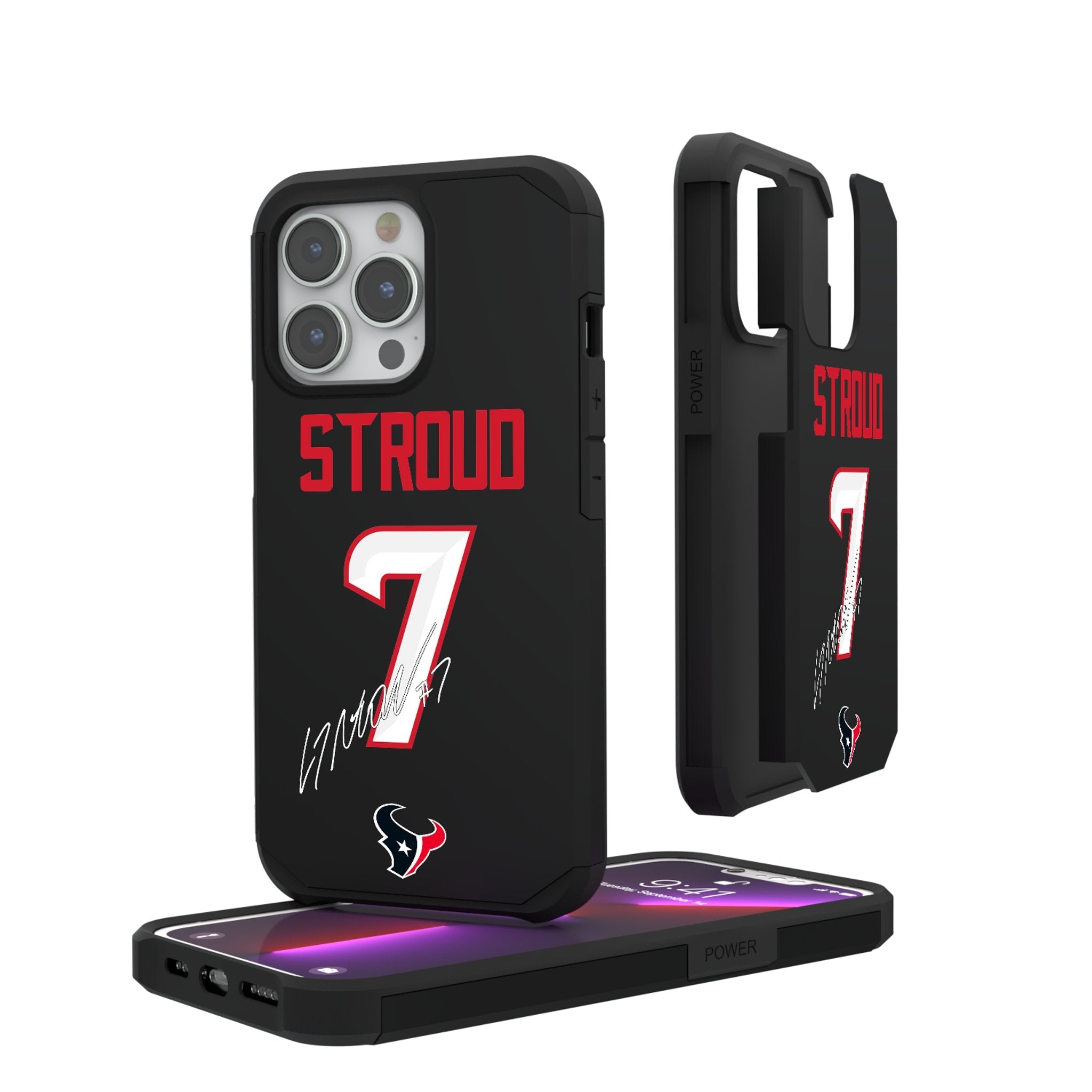 C.J. Stroud Houston Texans 7 Ready Rugged Phone Case - Sports Gifts, Sports Memorabilia, Sports Collectibles, Fan Shop