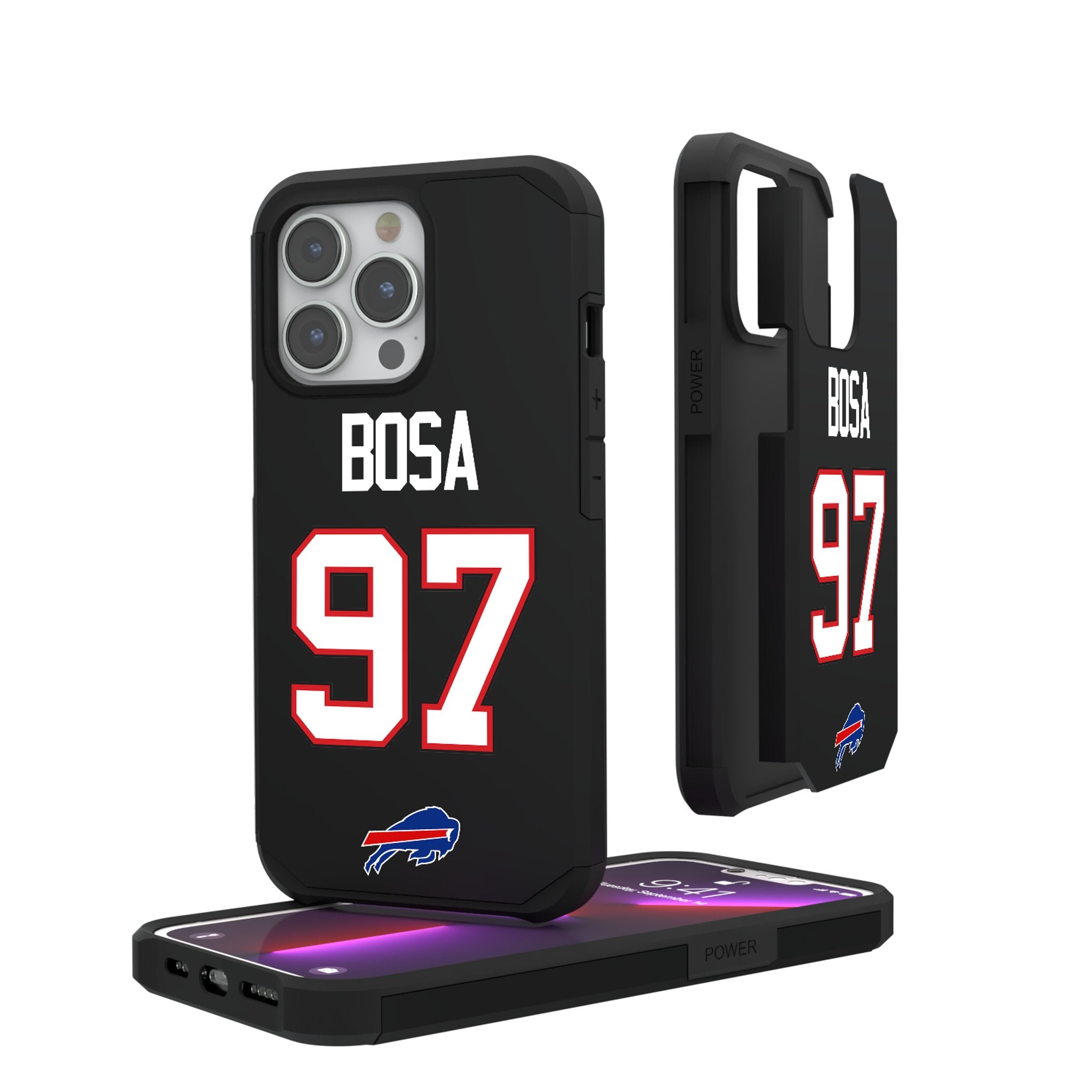 Joey Bosa Buffalo Bills 97 Game Tactic Rugged Phone Case for Apple iPhone - Sports Gifts, Sports Memorabilia, Sports Collectibles, Fan Shop