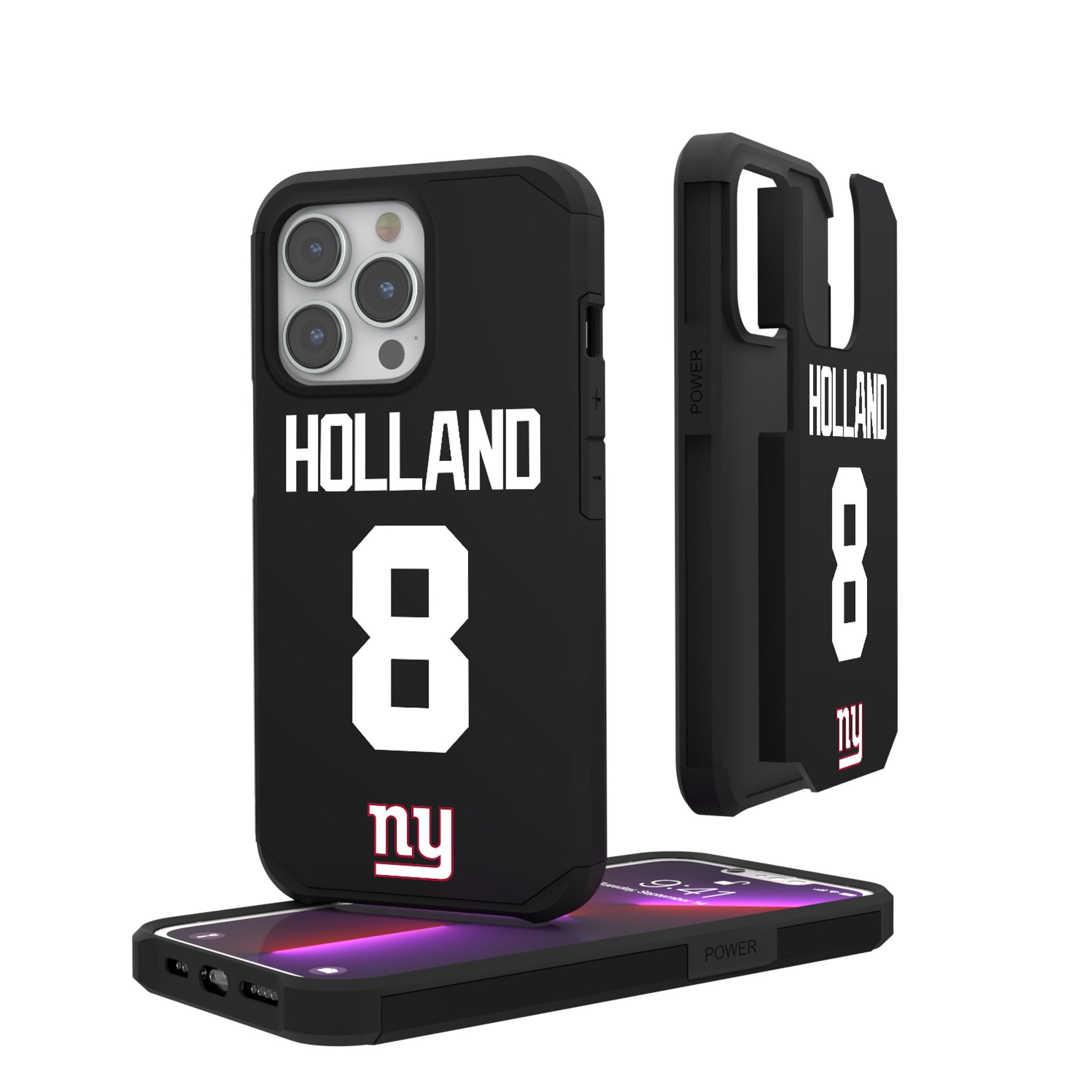 Jevon Holland New York Giants 8 Game Tactic Rugged Phone Case for Apple iPhone - Sports Gifts, Sports Memorabilia, Sports Collectibles, Fan Shop