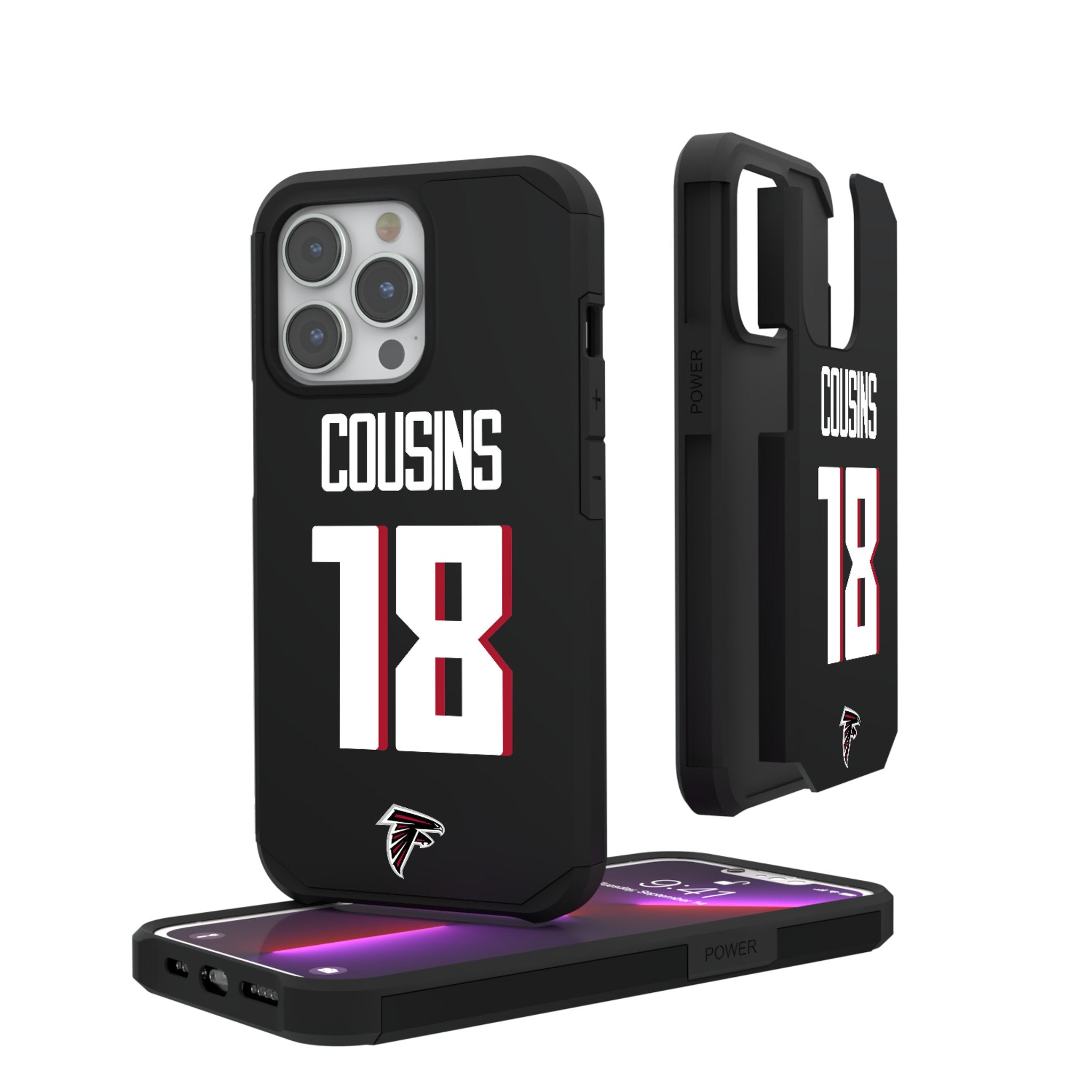 Kirk Cousins Atlanta Falcons 18 Ready Rugged Phone Case - Sports Gifts, Sports Memorabilia, Sports Collectibles, Fan Shop