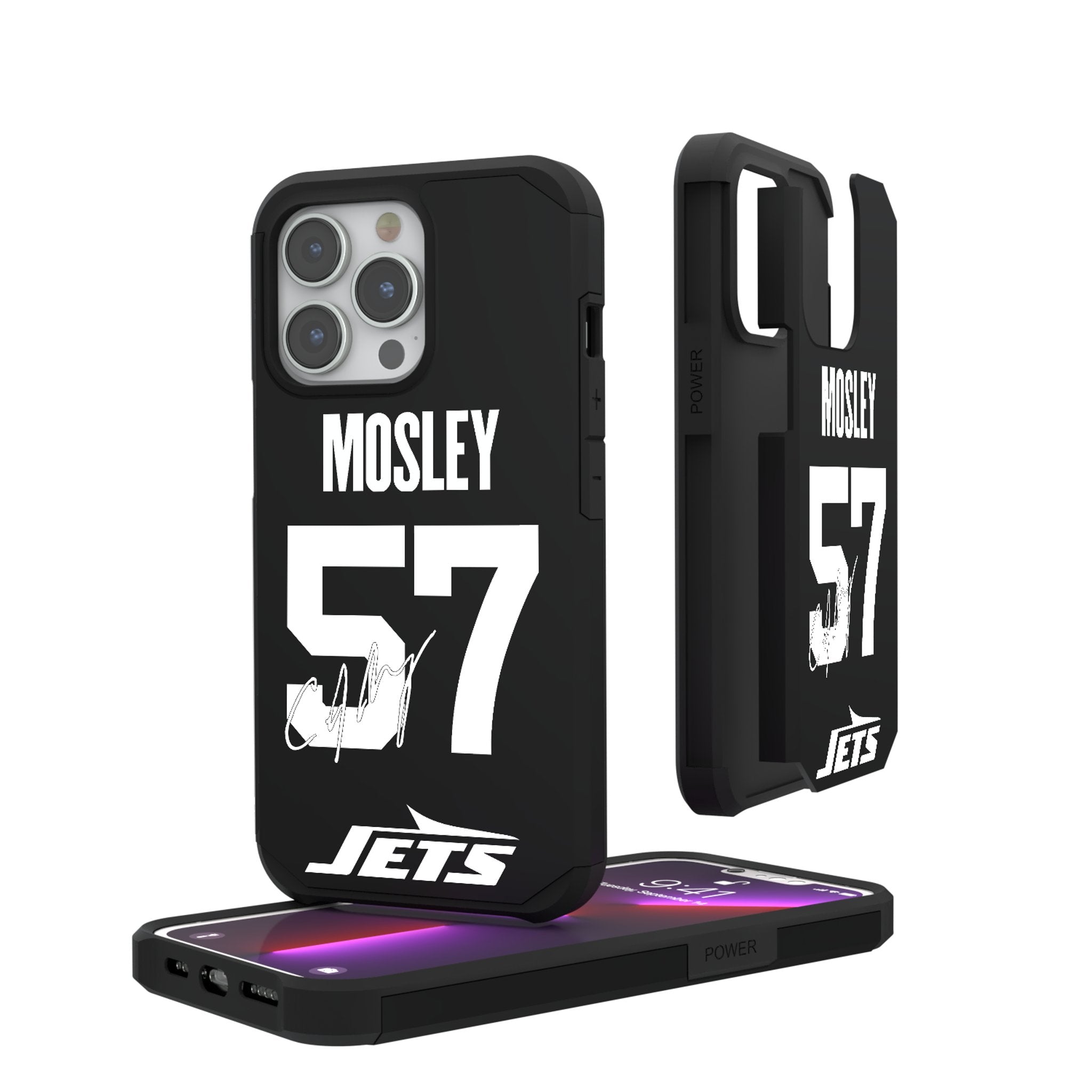 C.J. Mosley New York Jets 57 Ready Rugged Phone Case - Sports Gifts, Sports Memorabilia, Sports Collectibles, Fan Shop