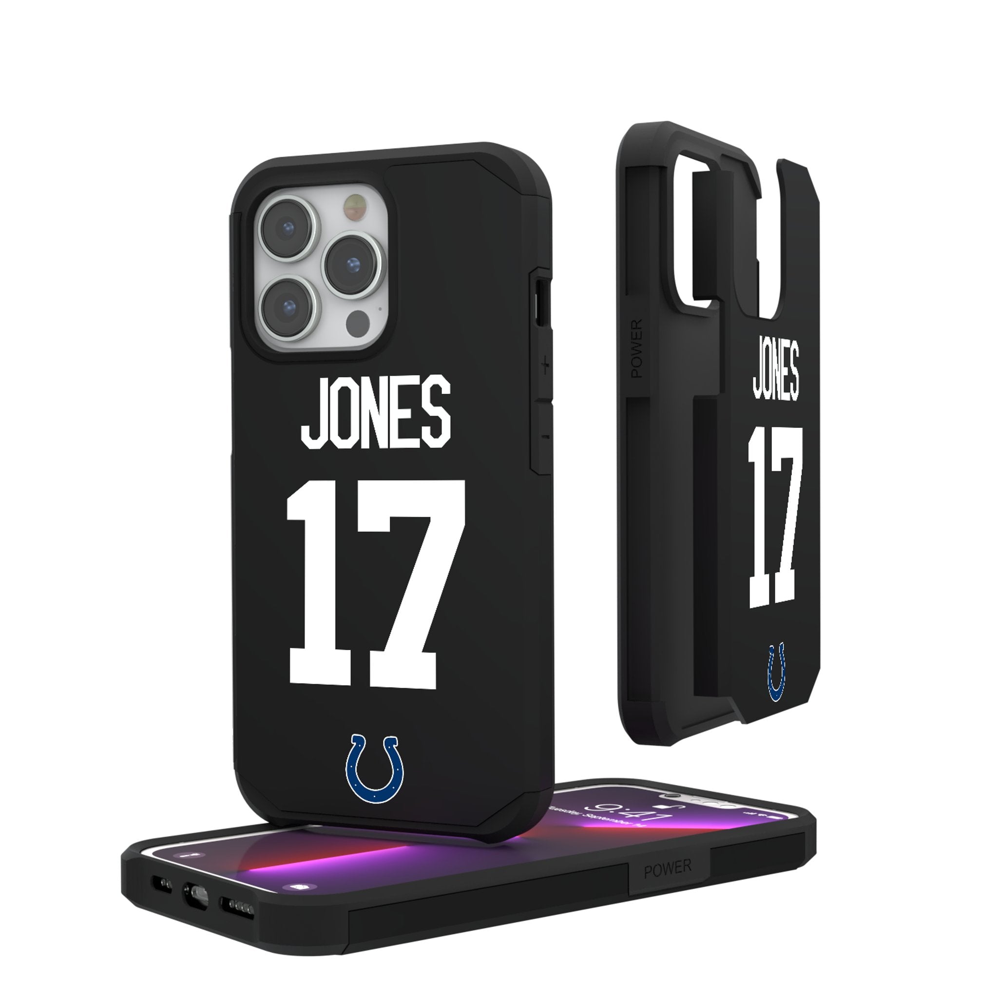 Daniel Jones Indianapolis Colts 17 Game Tactic Rugged Phone Case for Apple iPhone - Sports Gifts, Sports Memorabilia, Sports Collectibles, Fan Shop