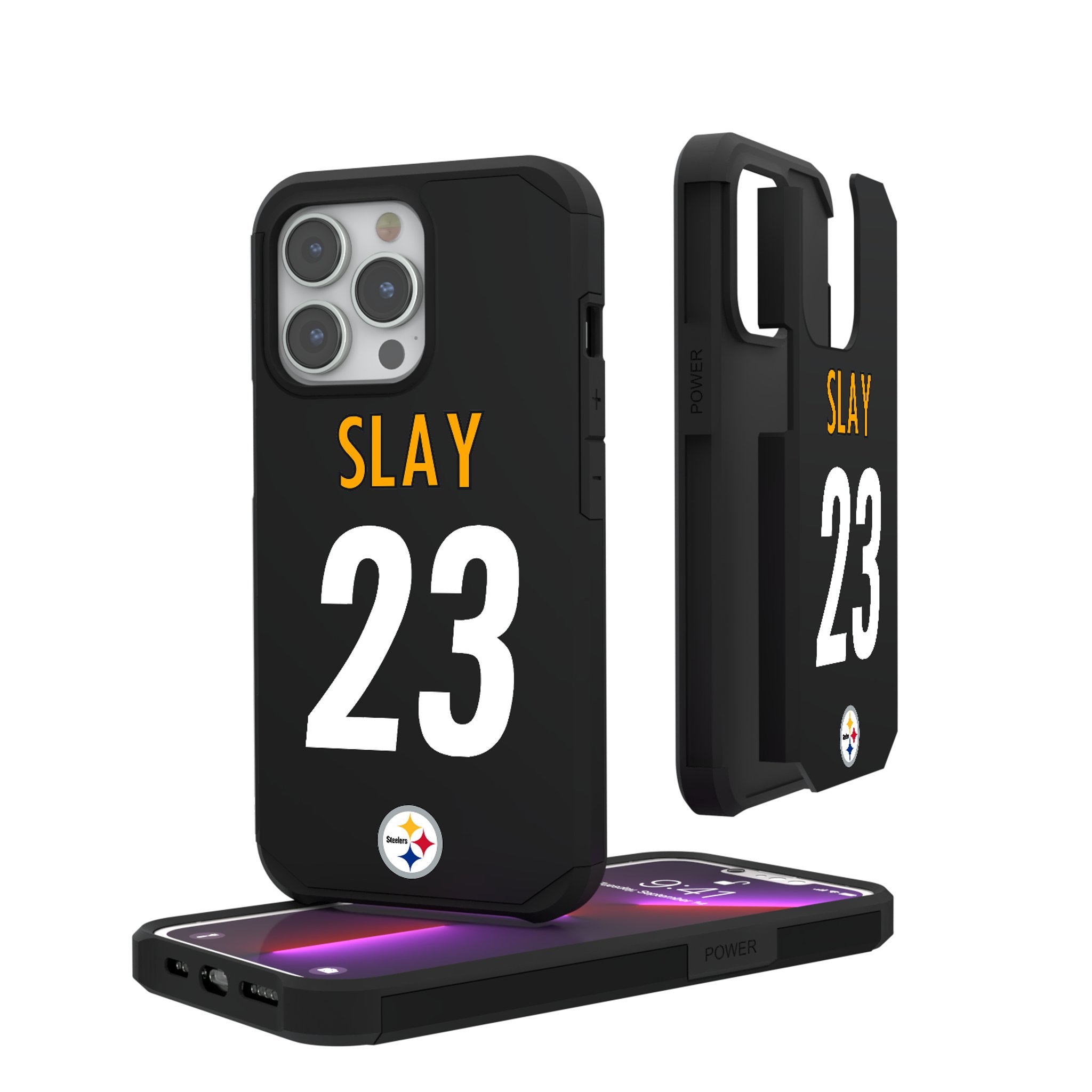 Darius Slay Pittsburgh Steelers 23 Game Tactic Rugged Phone Case for Apple iPhone - Sports Gifts, Sports Memorabilia, Sports Collectibles, Fan Shop