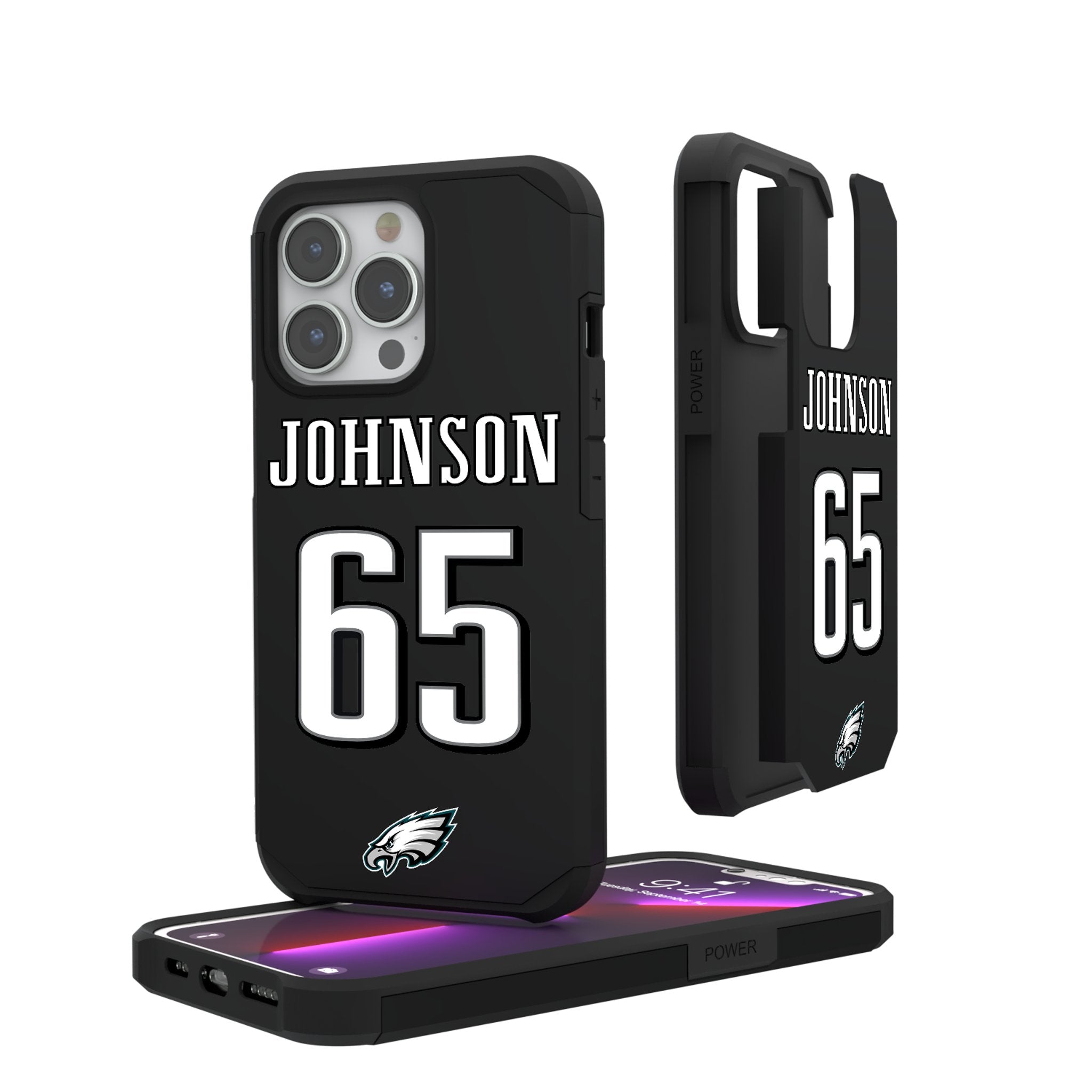 Lane Johnson Philadelphia Eagles 65 Ready Rugged Phone Case - Sports Gifts, Sports Memorabilia, Sports Collectibles, Fan Shop