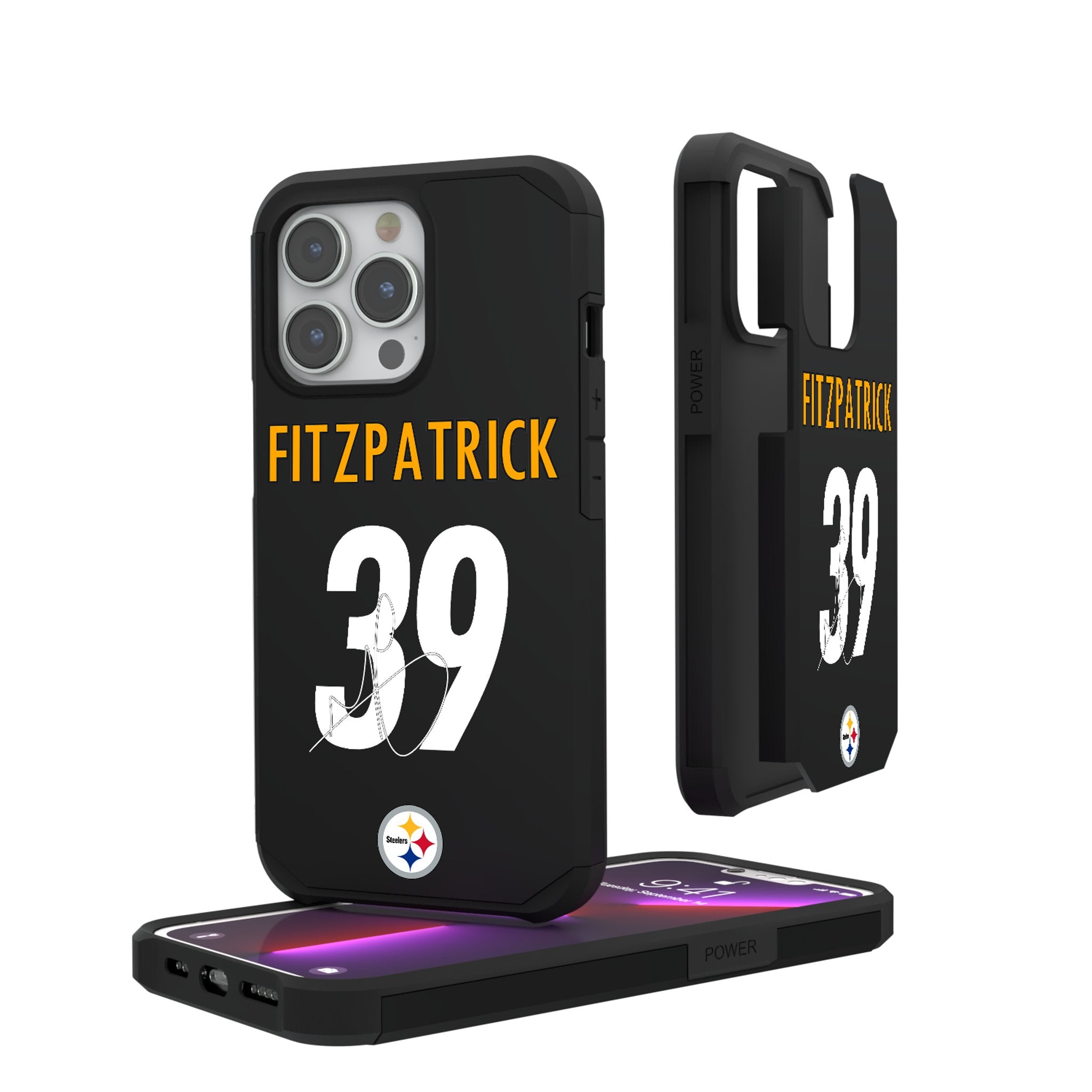 Minkah Fitzpatrick Pittsburgh Steelers 39 Ready Rugged Phone Case - Sports Gifts, Sports Memorabilia, Sports Collectibles, Fan Shop