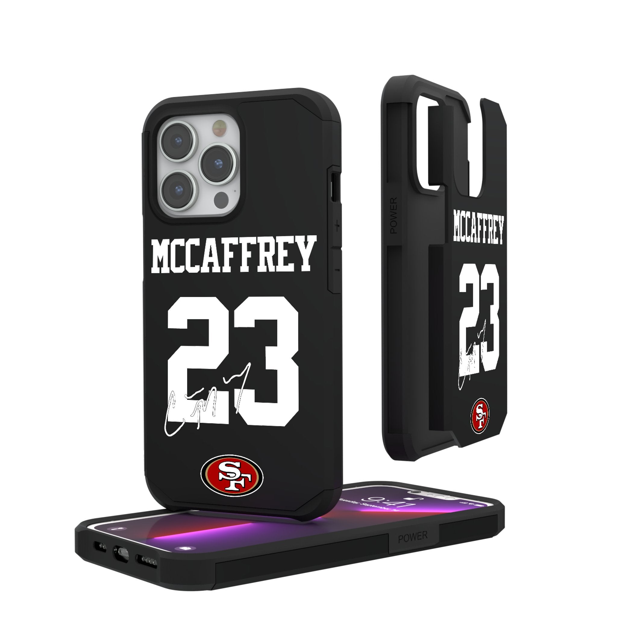 Christian McCaffrey San Francisco 49ers 23 Ready Rugged Phone Case - Sports Gifts, Sports Memorabilia, Sports Collectibles, Fan Shop