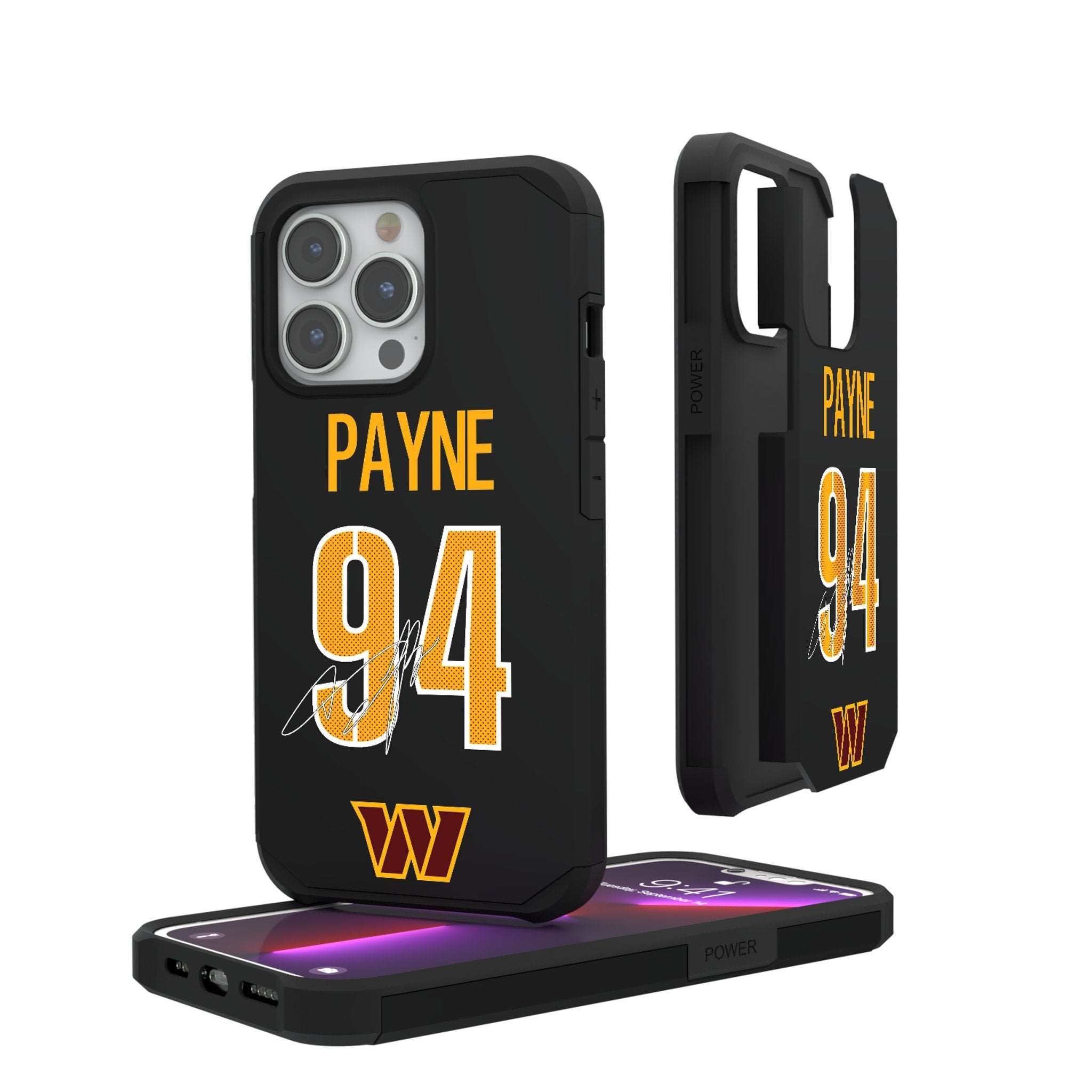 Daron Payne Washington Commanders 94 Ready Rugged Phone Case - Sports Gifts, Sports Memorabilia, Sports Collectibles, Fan Shop