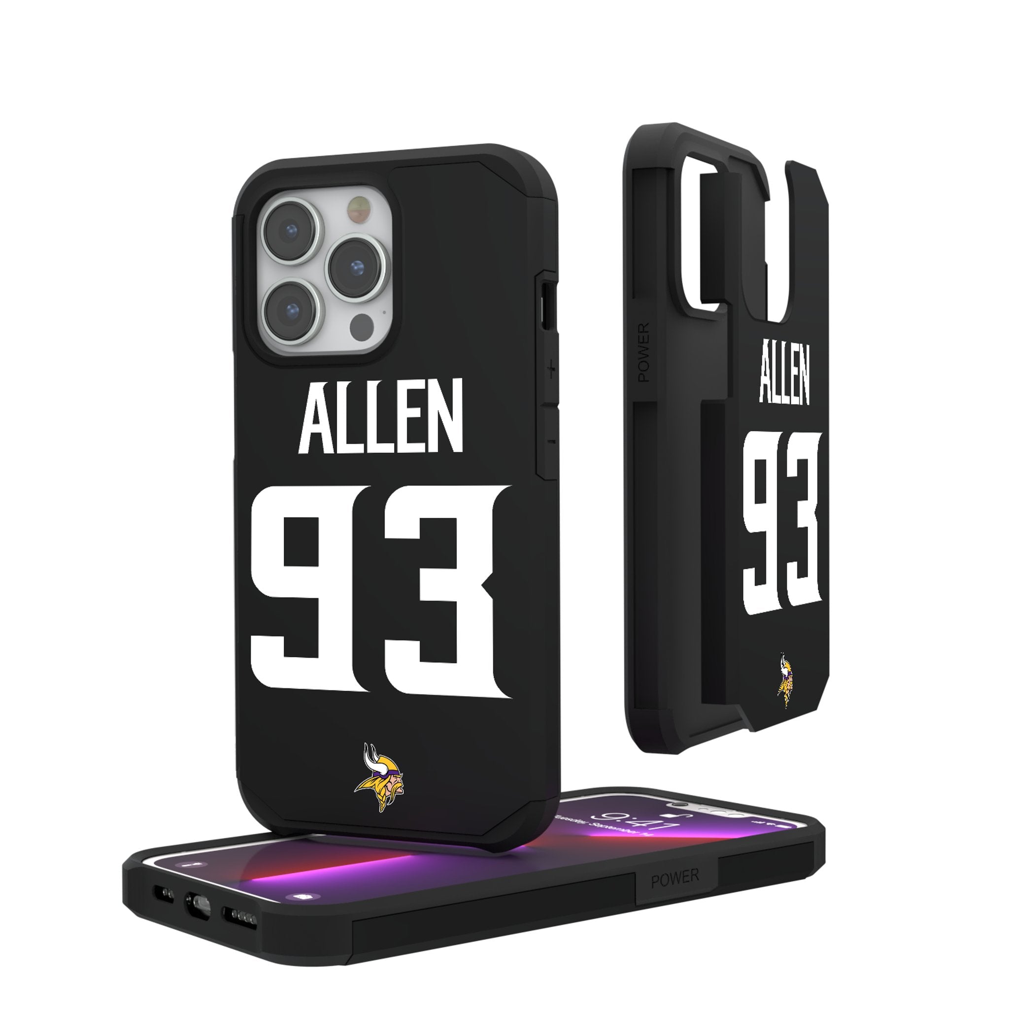 Jonathan Allen Minnesota Vikings 93 Game Tactic Rugged Phone Case for Apple iPhone - Sports Gifts, Sports Memorabilia, Sports Collectibles, Fan Shop