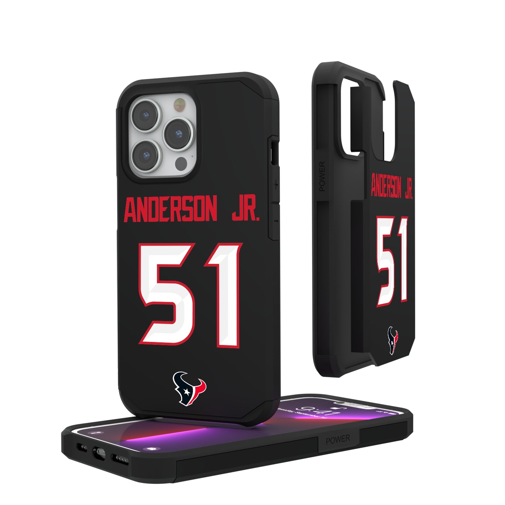Will Anderson Jr. Houston Texans 51 Ready Rugged Phone Case - Sports Gifts, Sports Memorabilia, Sports Collectibles, Fan Shop