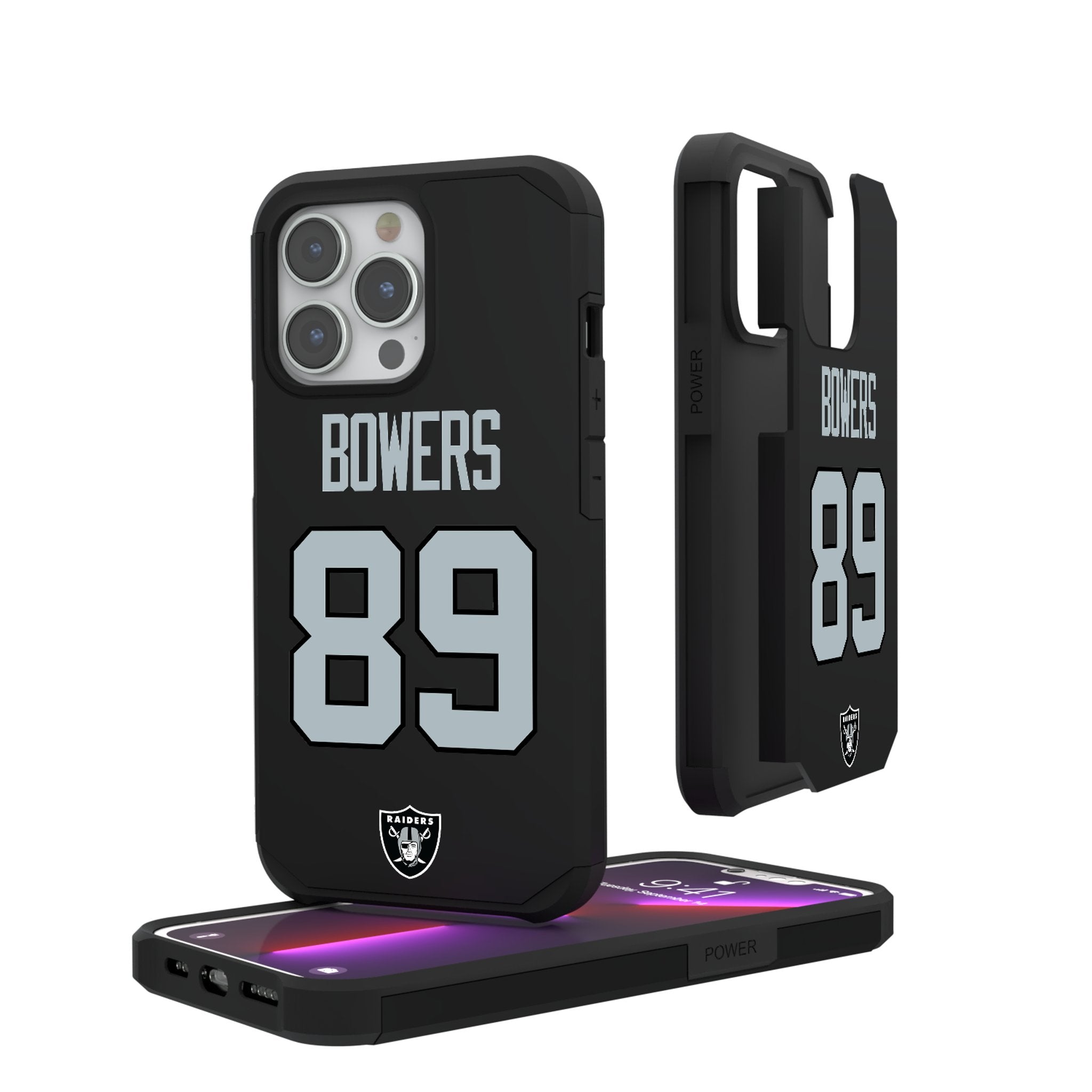 Brock Bowers Las Vegas Raiders 89 Ready Rugged Phone Case - Sports Gifts, Sports Memorabilia, Sports Collectibles, Fan Shop