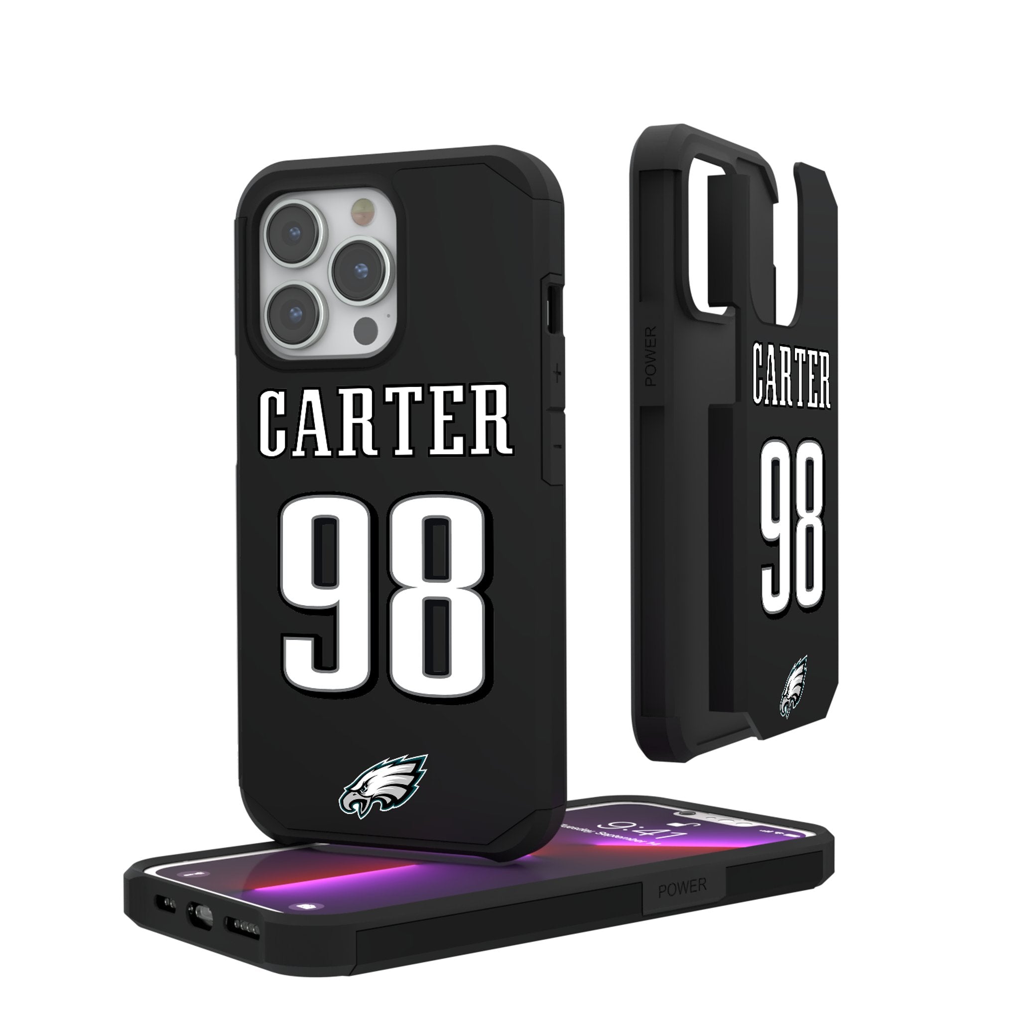 Jalen Carter Philadelphia Eagles 98 Ready Rugged Phone Case - Sports Gifts, Sports Memorabilia, Sports Collectibles, Fan Shop