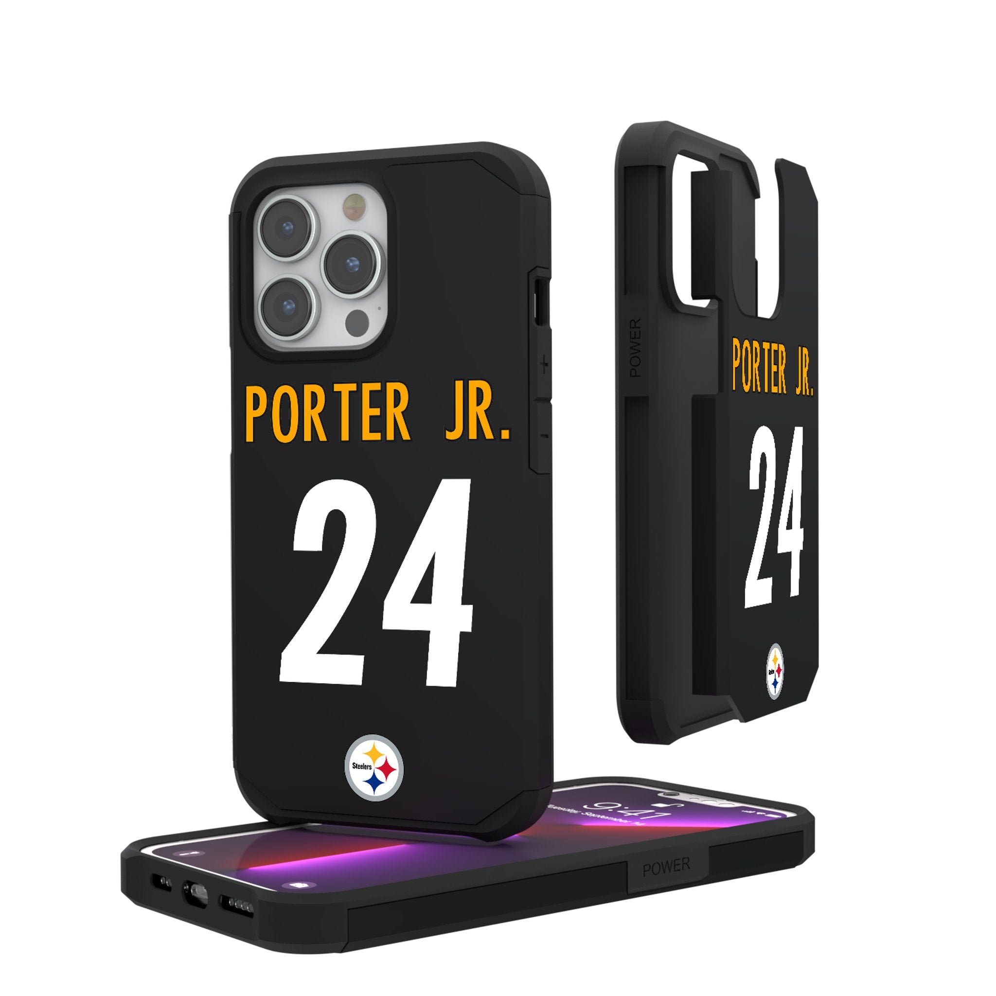 Joey Porter Jr. Pittsburgh Steelers 24 Ready Rugged Phone Case - Sports Gifts, Sports Memorabilia, Sports Collectibles, Fan Shop
