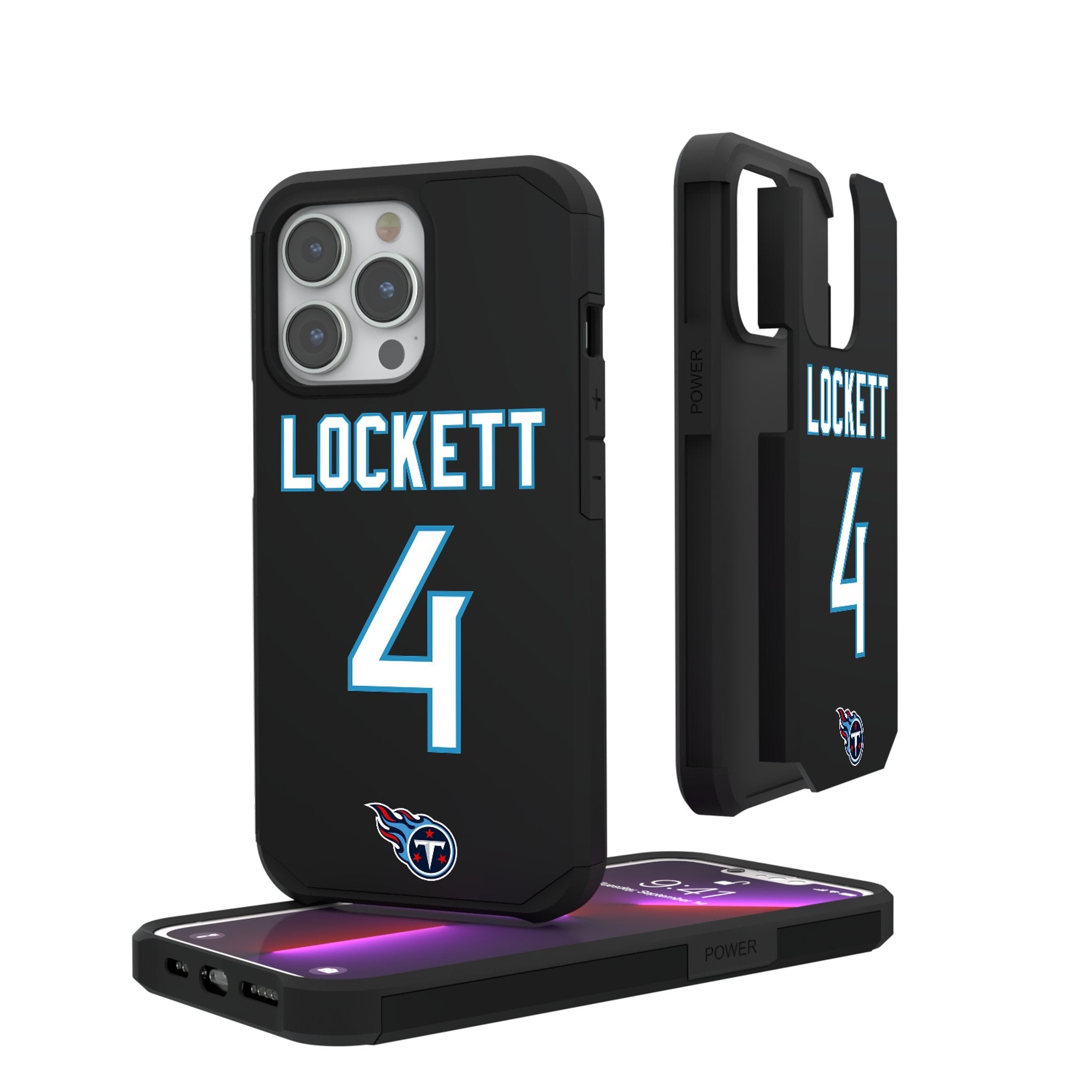Tyler Lockett Tennessee Titans 4 Game Tactic Rugged Phone Case for Apple iPhone - Sports Gifts, Sports Memorabilia, Sports Collectibles, Fan Shop