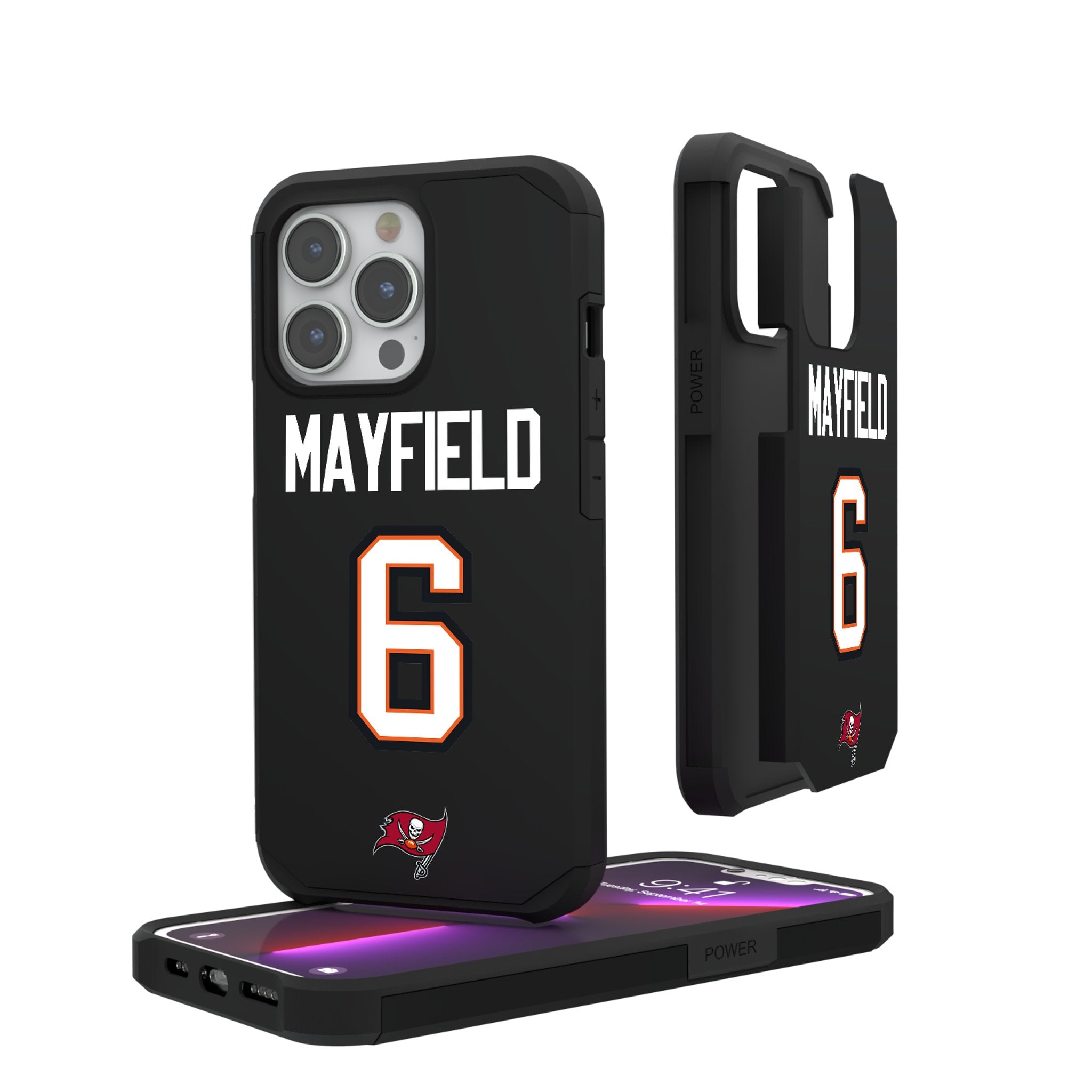 Baker Mayfield Tampa Bay Buccaneers 6 Ready Rugged Phone Case - Sports Gifts, Sports Memorabilia, Sports Collectibles, Fan Shop