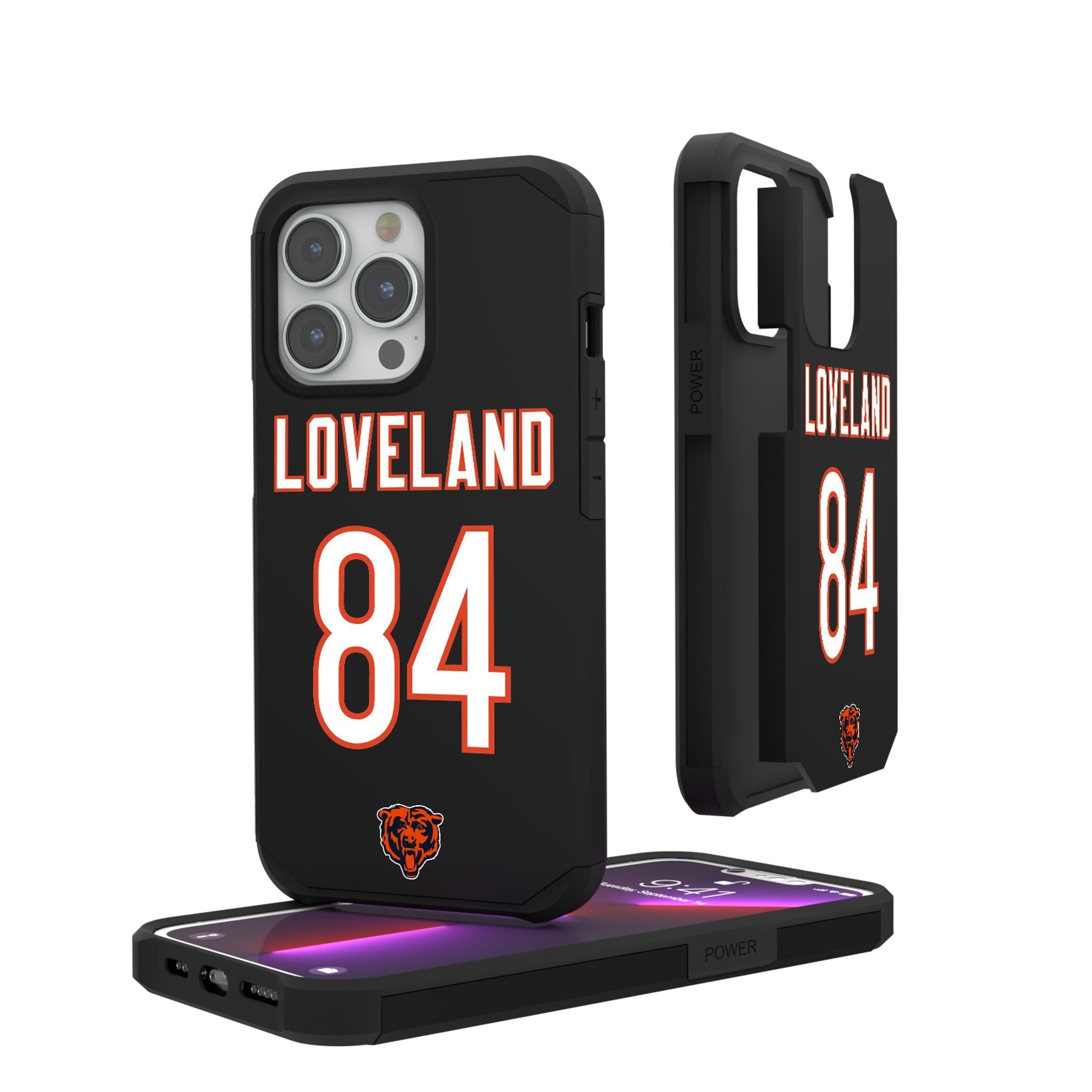 Colston Loveland Chicago Bears 84 Game Tactic Rugged Phone Case for Apple iPhone - Sports Gifts, Sports Memorabilia, Sports Collectibles, Fan Shop