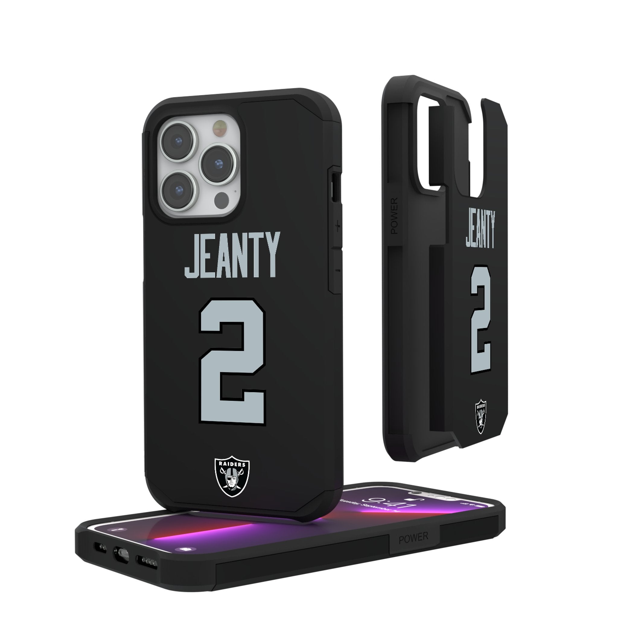 Ashton Jeanty Las Vegas Raiders 2 Game Tactic Rugged Phone Case for Apple iPhone - Sports Gifts, Sports Memorabilia, Sports Collectibles, Fan Shop