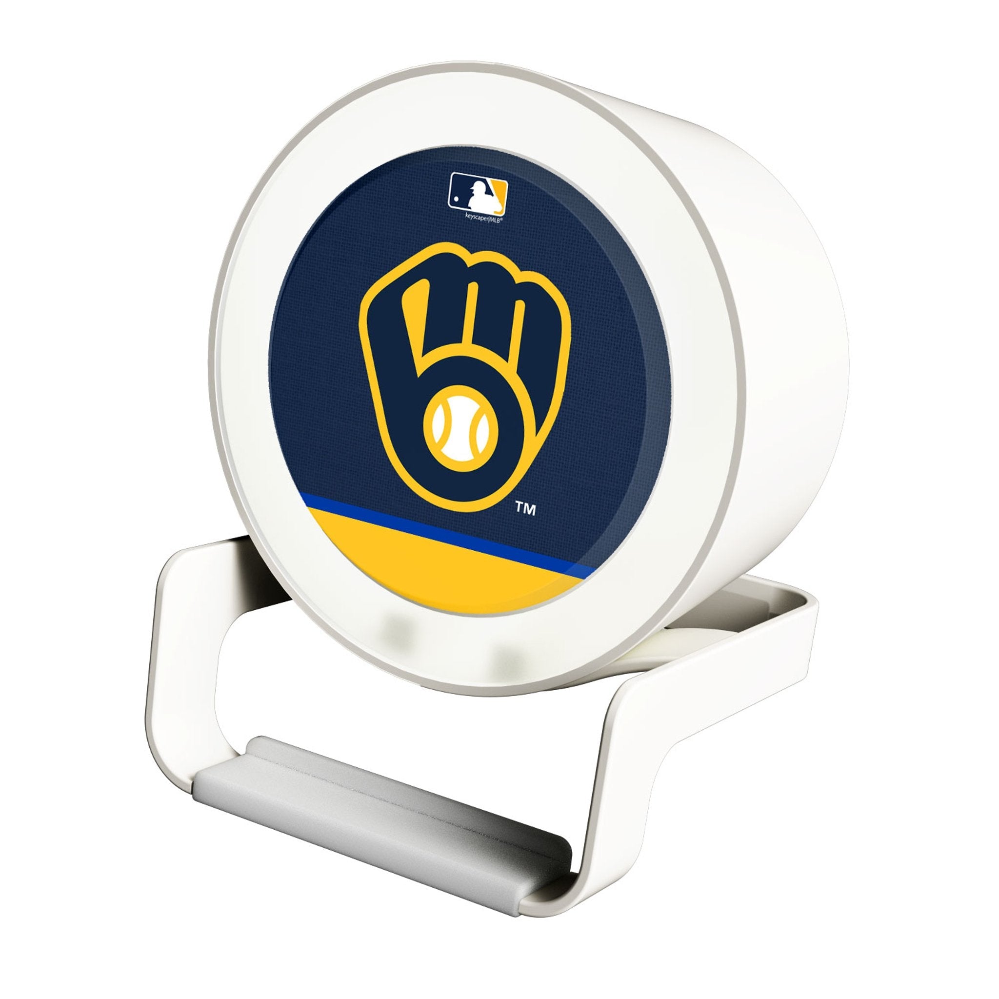 Milwaukee Brewers Endzone Solid Night Light Charger and Bluetooth Speaker - Sports Gifts, Sports Memorabilia, Sports Collectibles, Fan Shop